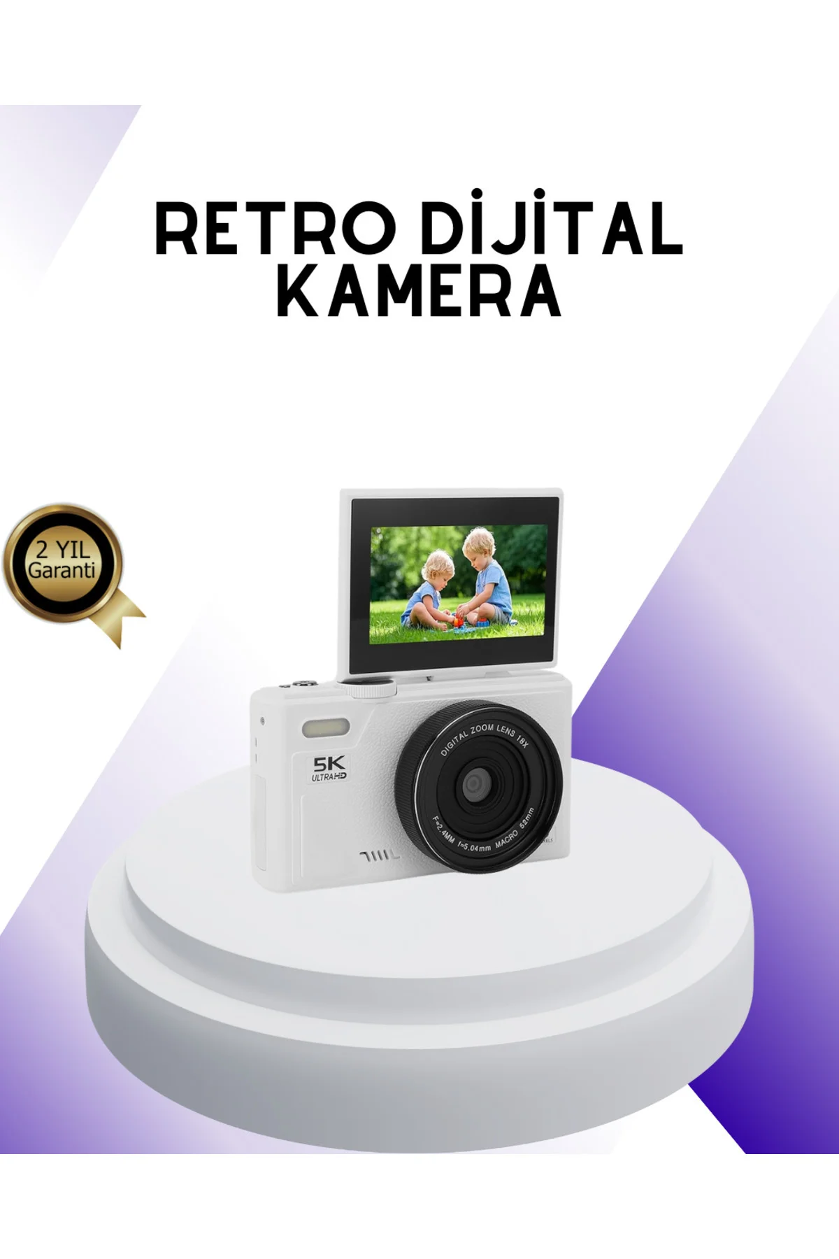xmlbytr 5K UHD Dijital Kamera WiFi Bağlantılı Otofokus 18x Zoom Taşınabilir tr