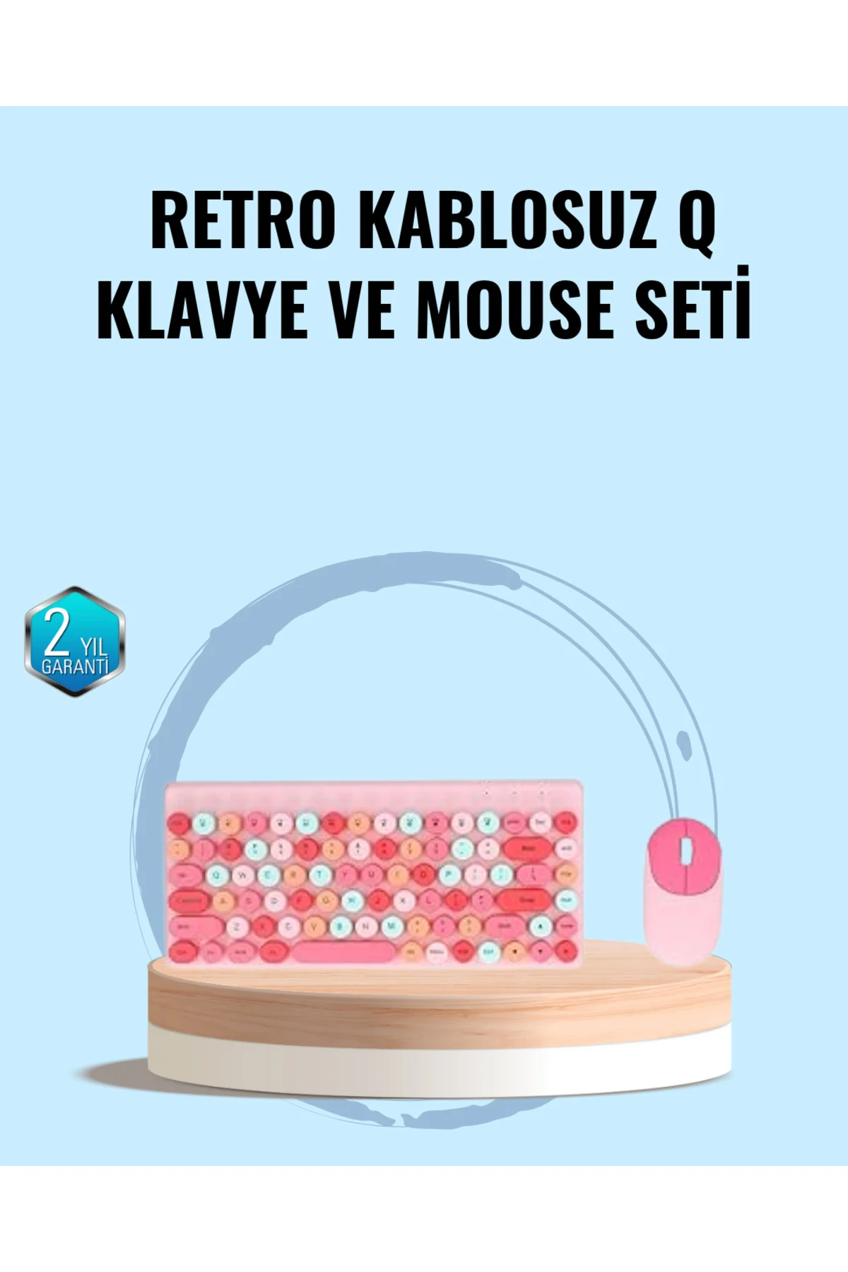 xmlbytr Bluetooth Klavye ve Mouse Kombinasyonu – USB Alıcılı Komp