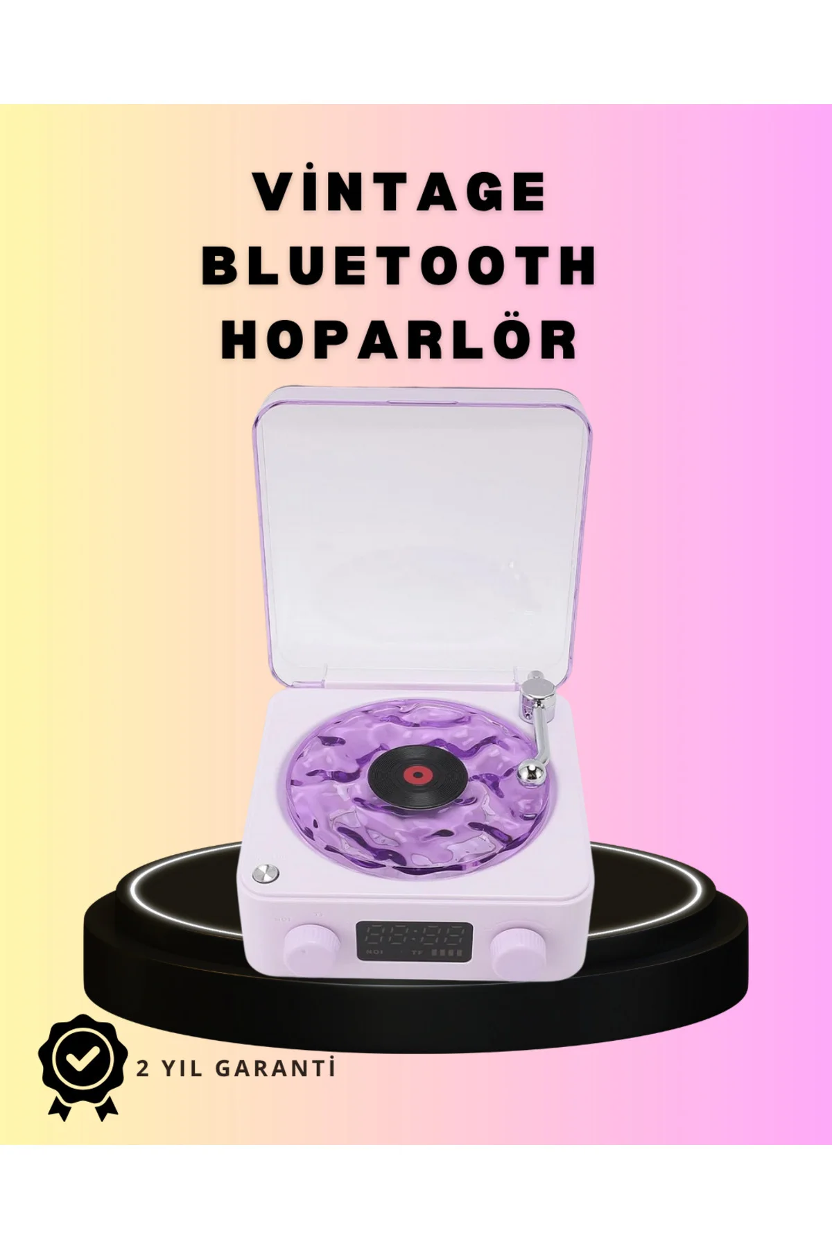xmlbytr Bluetooth Retro Pikap Hoparlör – Projektörlü Gece Lambası