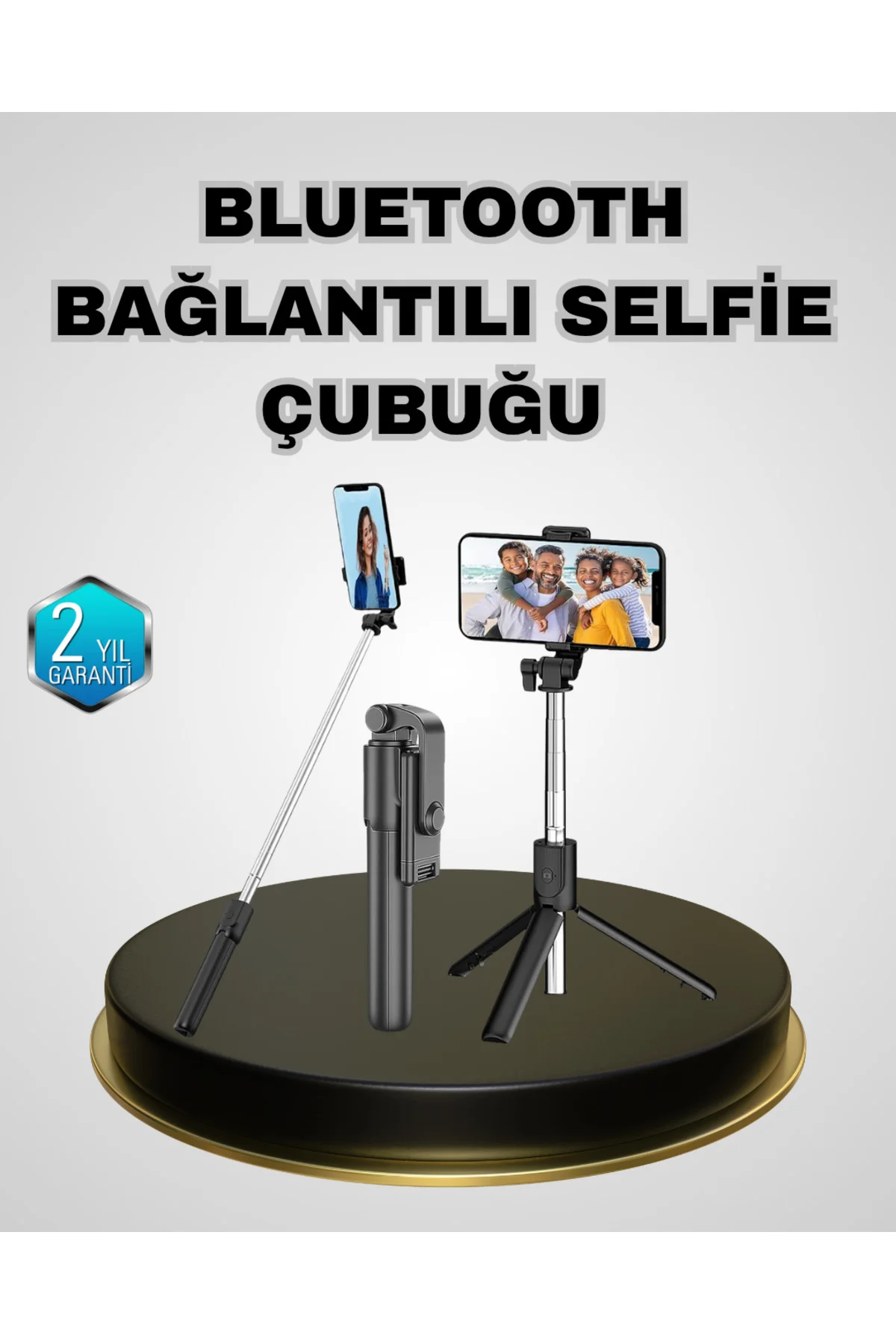 xmlbytr Bluetooth Selfie Çubuğu – Kablosuz Hafif ve Yüksek Çözünü