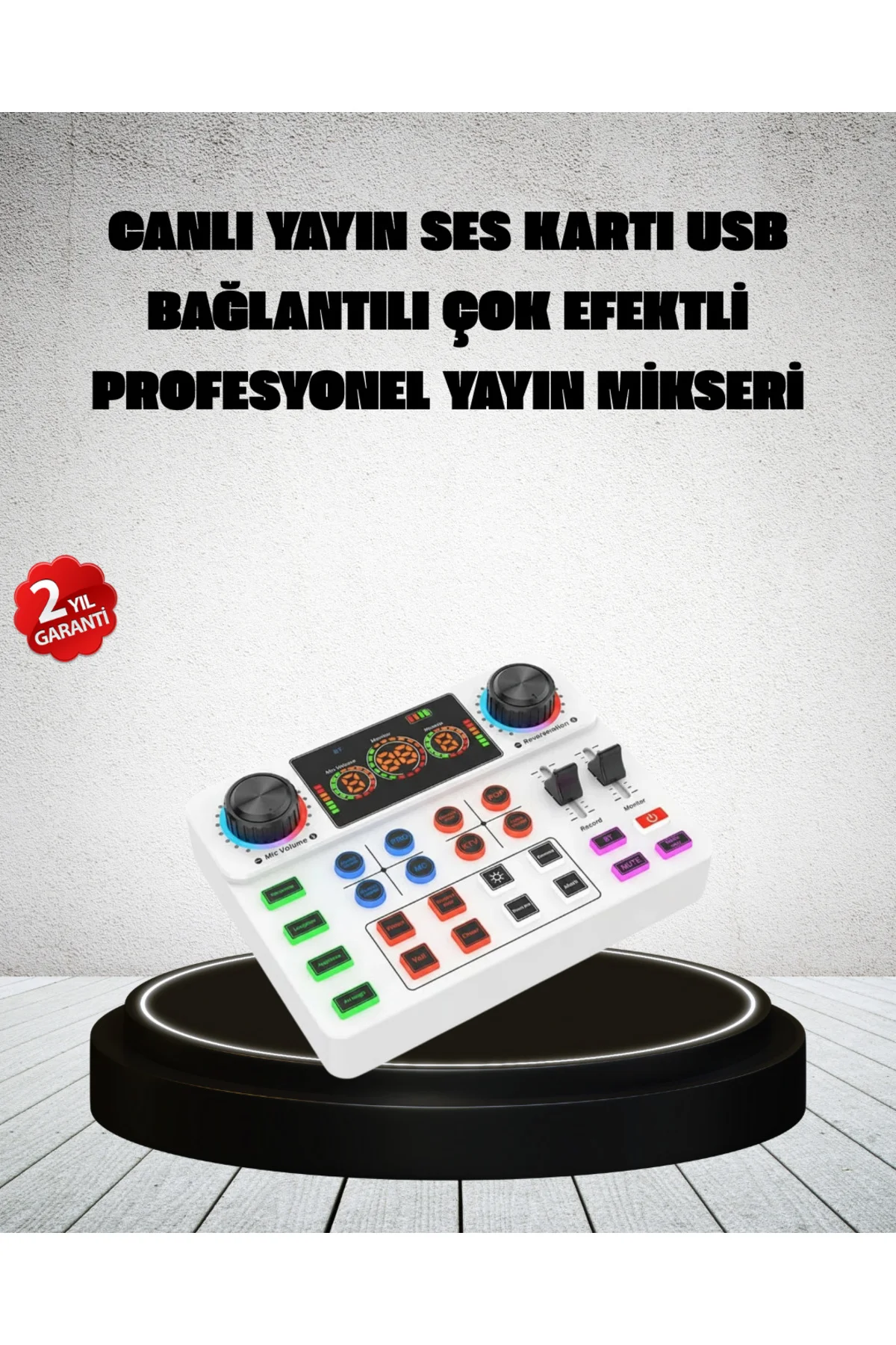 xmlbytr Canlı Yayın ve Karaoke İçin Profesyonel Ses Kartı Bluetooth Destekli tr