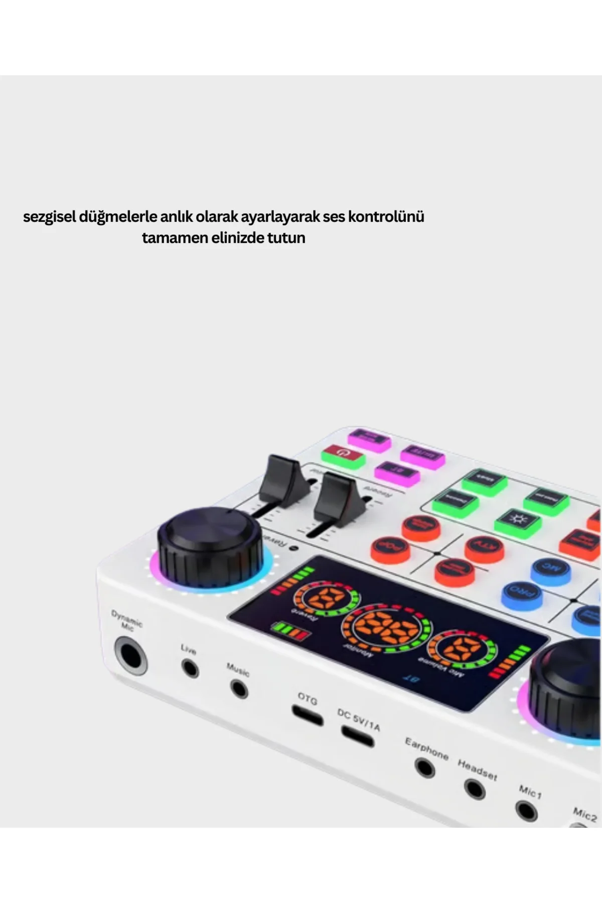 xmlbytr Canlı Yayın ve Karaoke İçin Profesyonel Ses Kartı Bluetooth Destekli tr