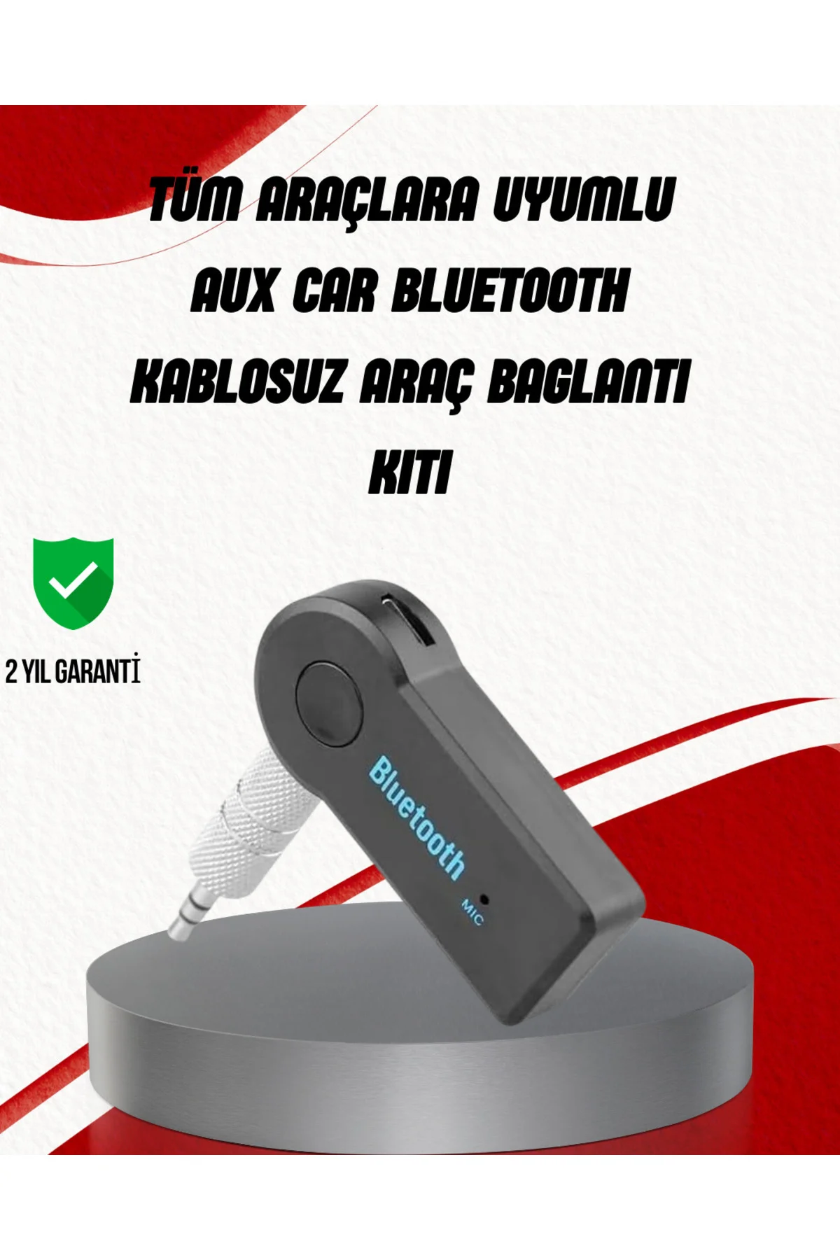 xmlbytr Eller Serbest Özellikli Bluetooth AUX Araç Kiti tr