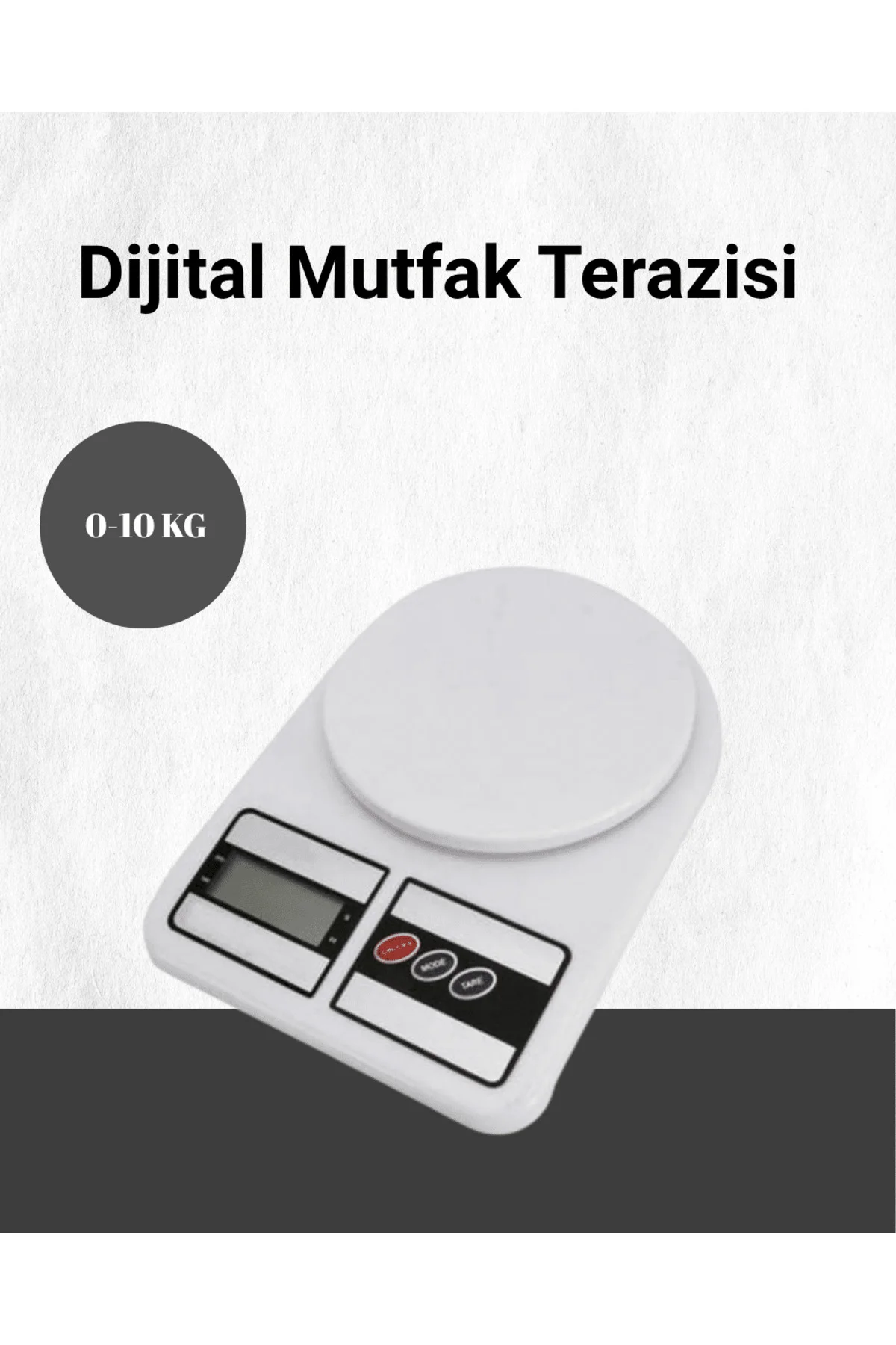 xmlbytr Hassas Ölçüm İçin Dijital Mutfak Tartısı – 10 Kg Kapasite