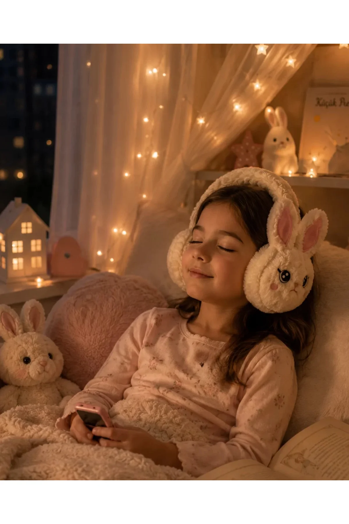 xmlbytr Kablosuz Peluş Bluetooth Kulaklık Yumuşak Tasarım ve TF K