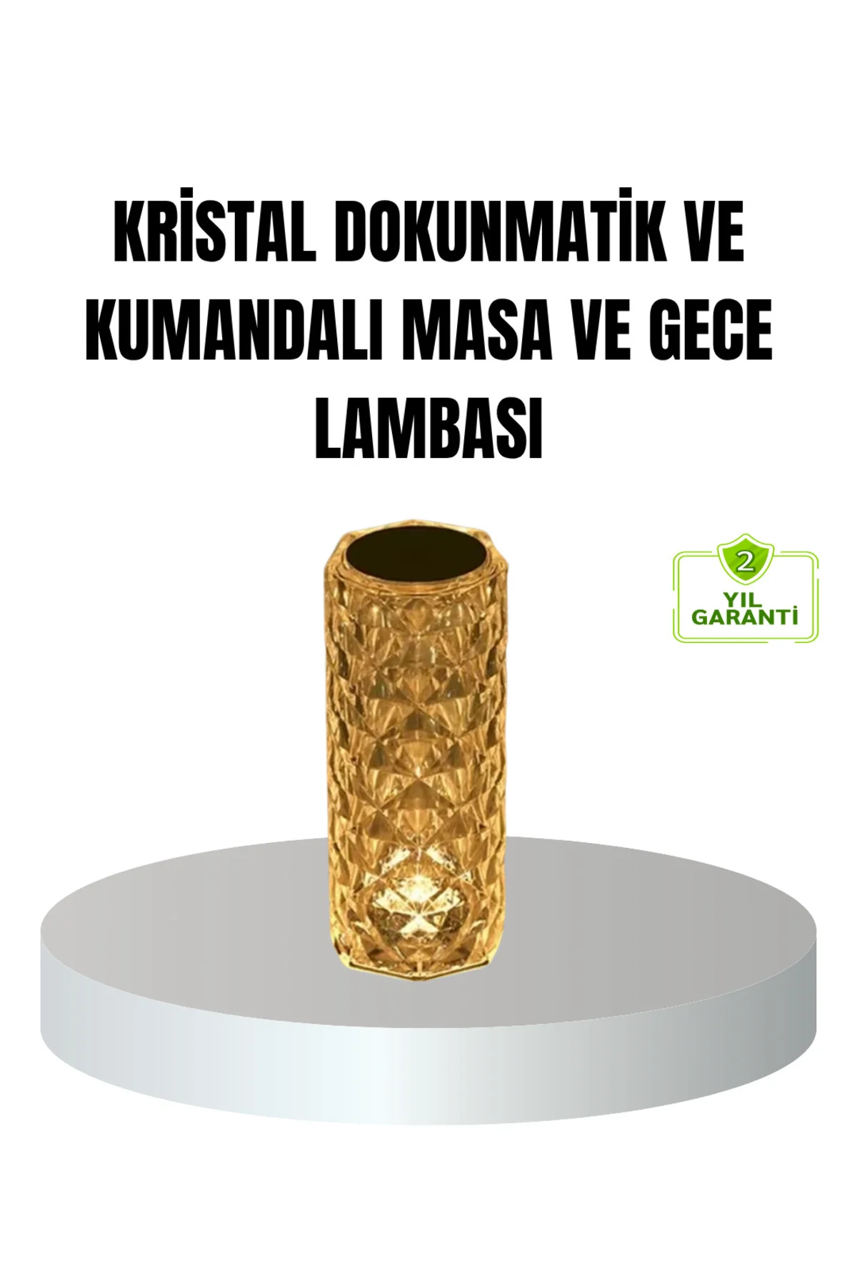 xmlbytr Kristal RGB LED’li Kumandalı Masa ve Gece Lambası – Renkl