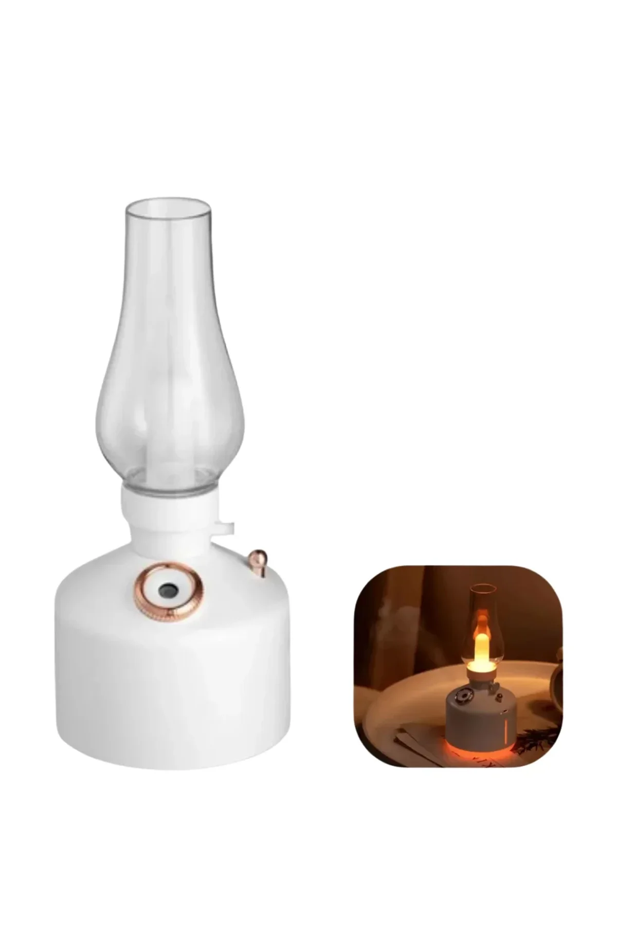 xmlbytr LED Işıklı Vintage Hava Nemlendirici Aromaterapi Difüzörü USB Şarjlı tr