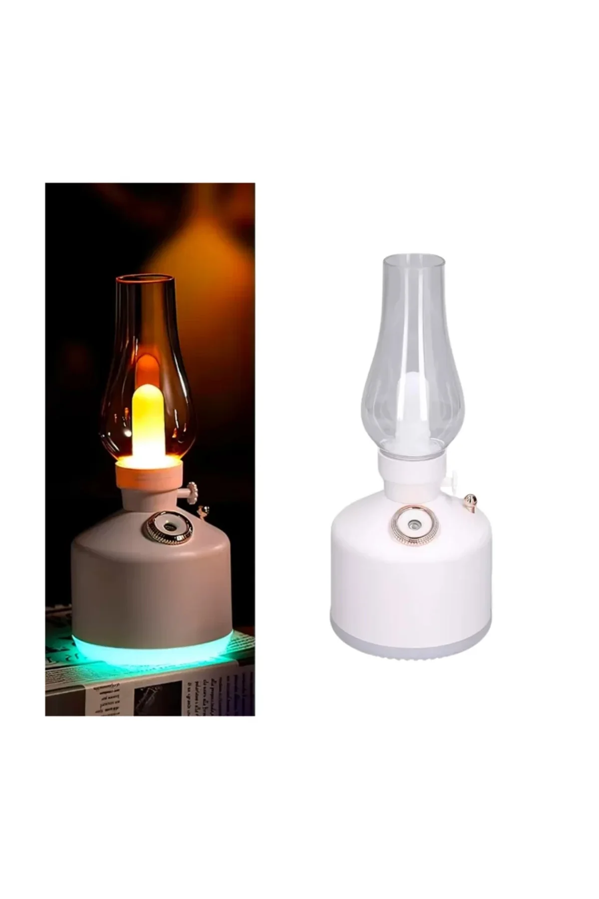 xmlbytr LED Işıklı Vintage Hava Nemlendirici Aromaterapi Difüzörü USB Şarjlı tr