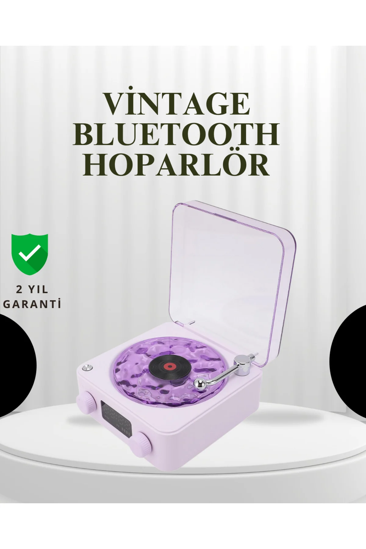 xmlbytr Projektörlü Gece Lambalı Retro Hoparlör – Taşınabilir Bluetooth Speaker tr