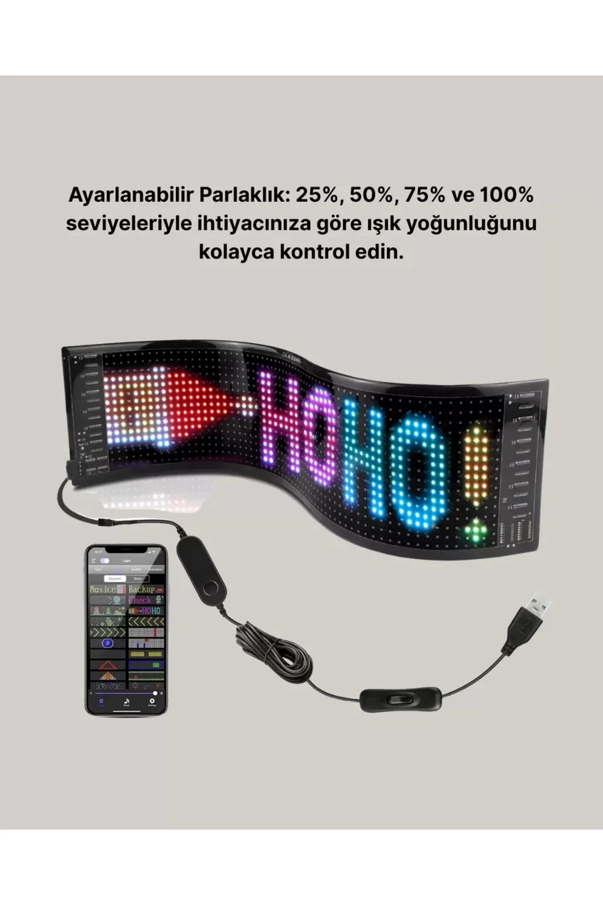 xmlbytr RGB LED Panel Renkli Işık Efektli Dekoratif Aydınlatma tr