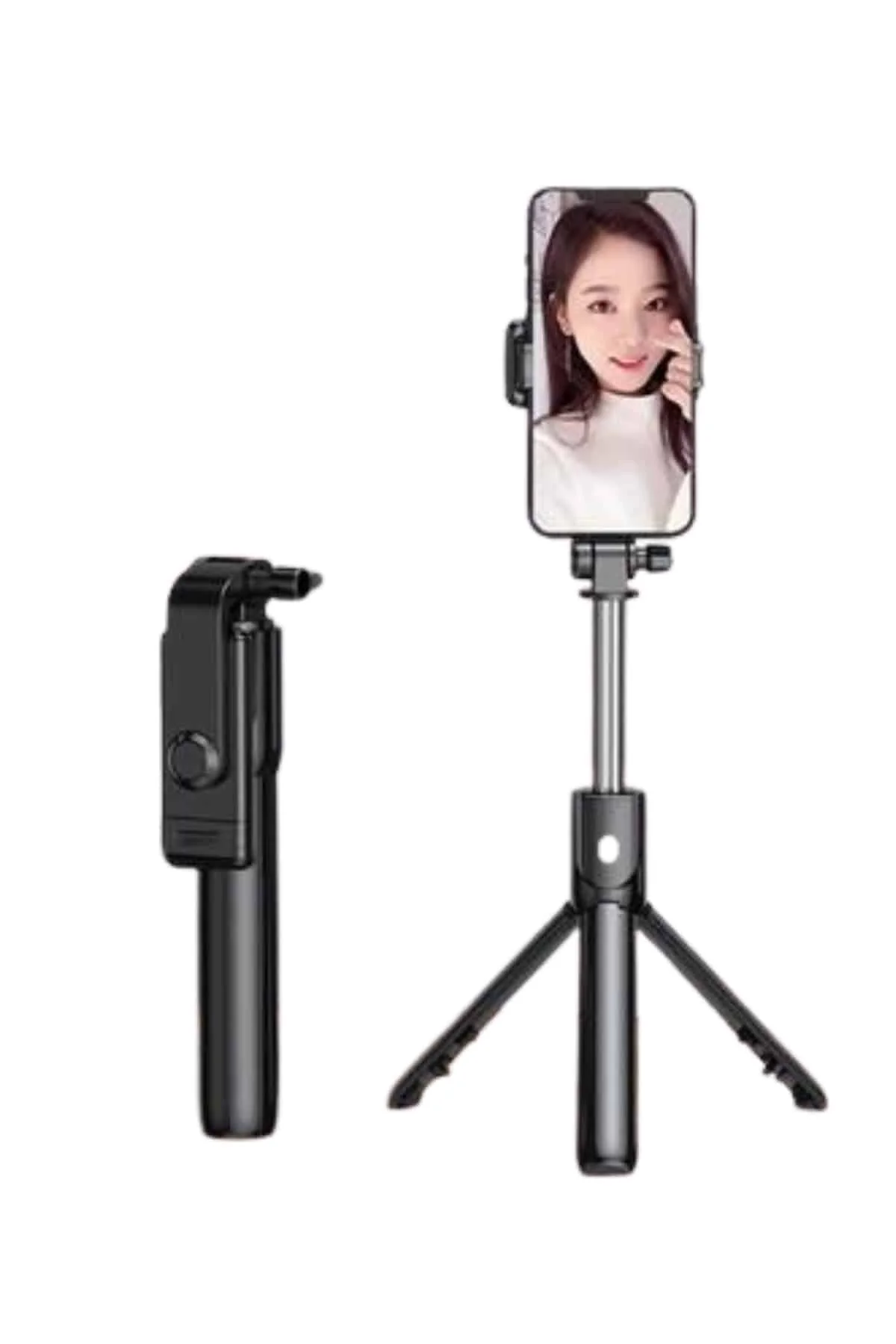 xmlbytr Selfie Çubuğu Tripod Bluetooth Kumandalı Selfie Çubuğu Te
