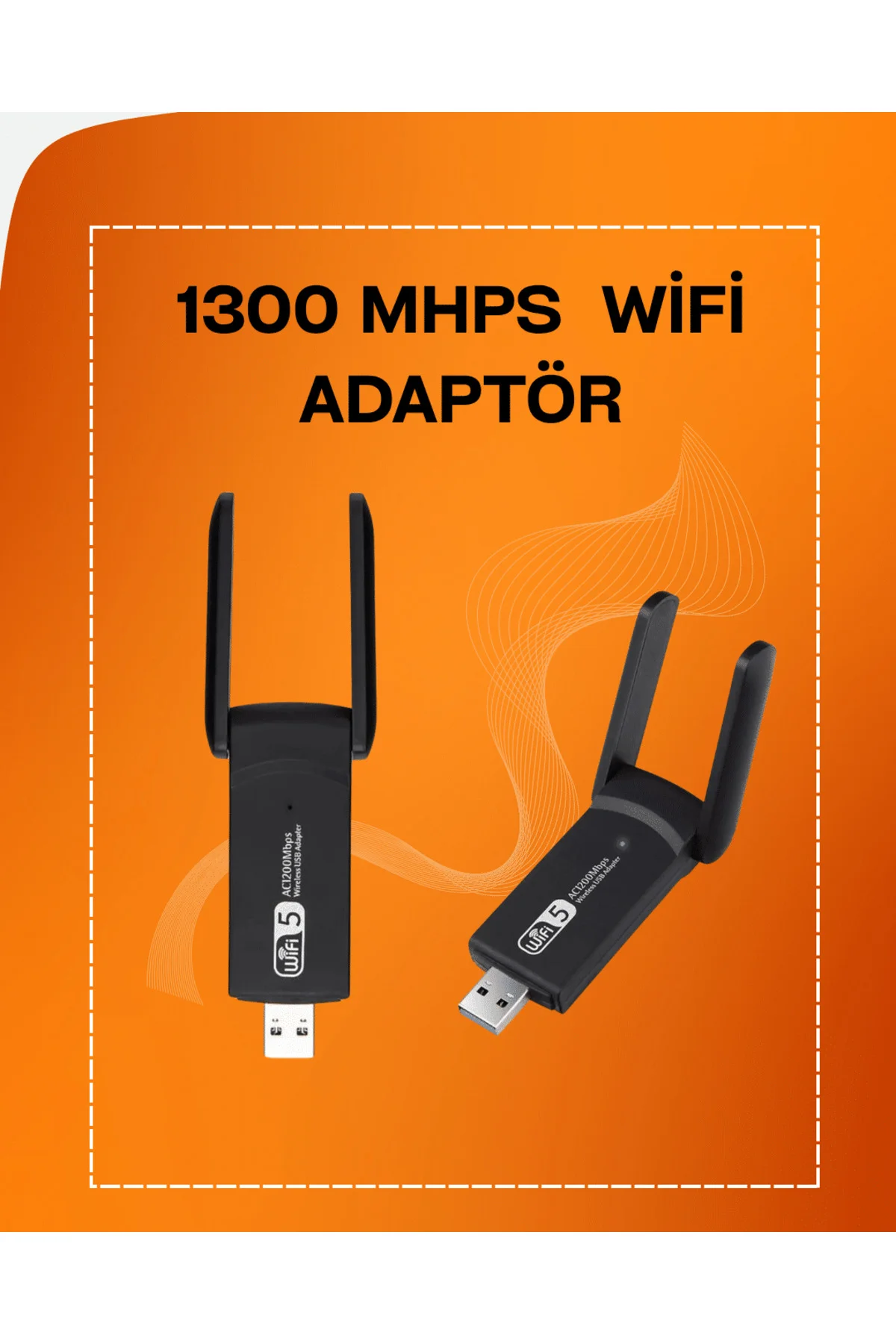 xmlbytr Tak-Çalıştır Özellikli Çift Bant WiFi Adaptör – 1200 Mbps