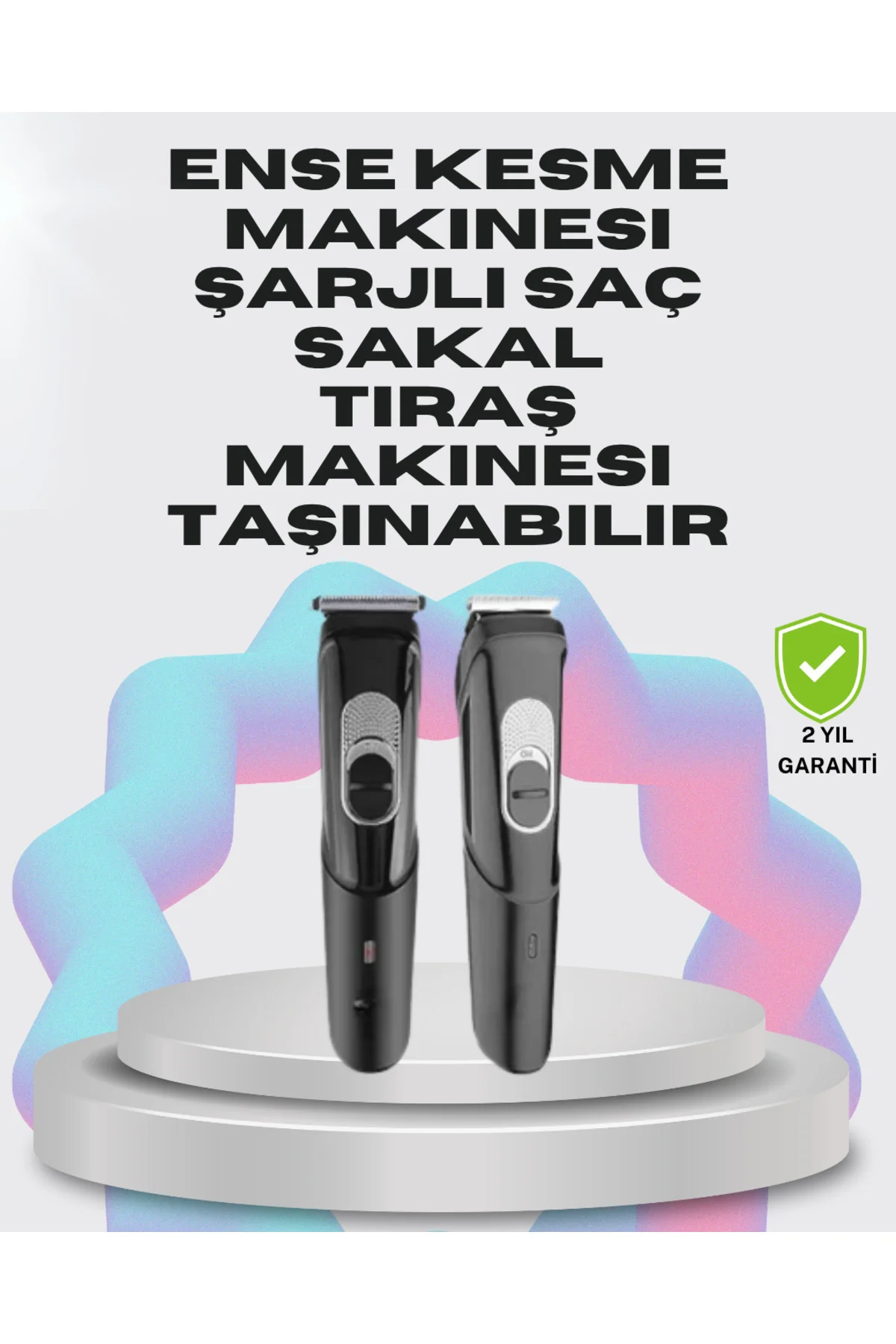 xmlbytr Taşınabilir Şarjlı Saç Sakal Tıraş Makinesi – 3 Taraklı S