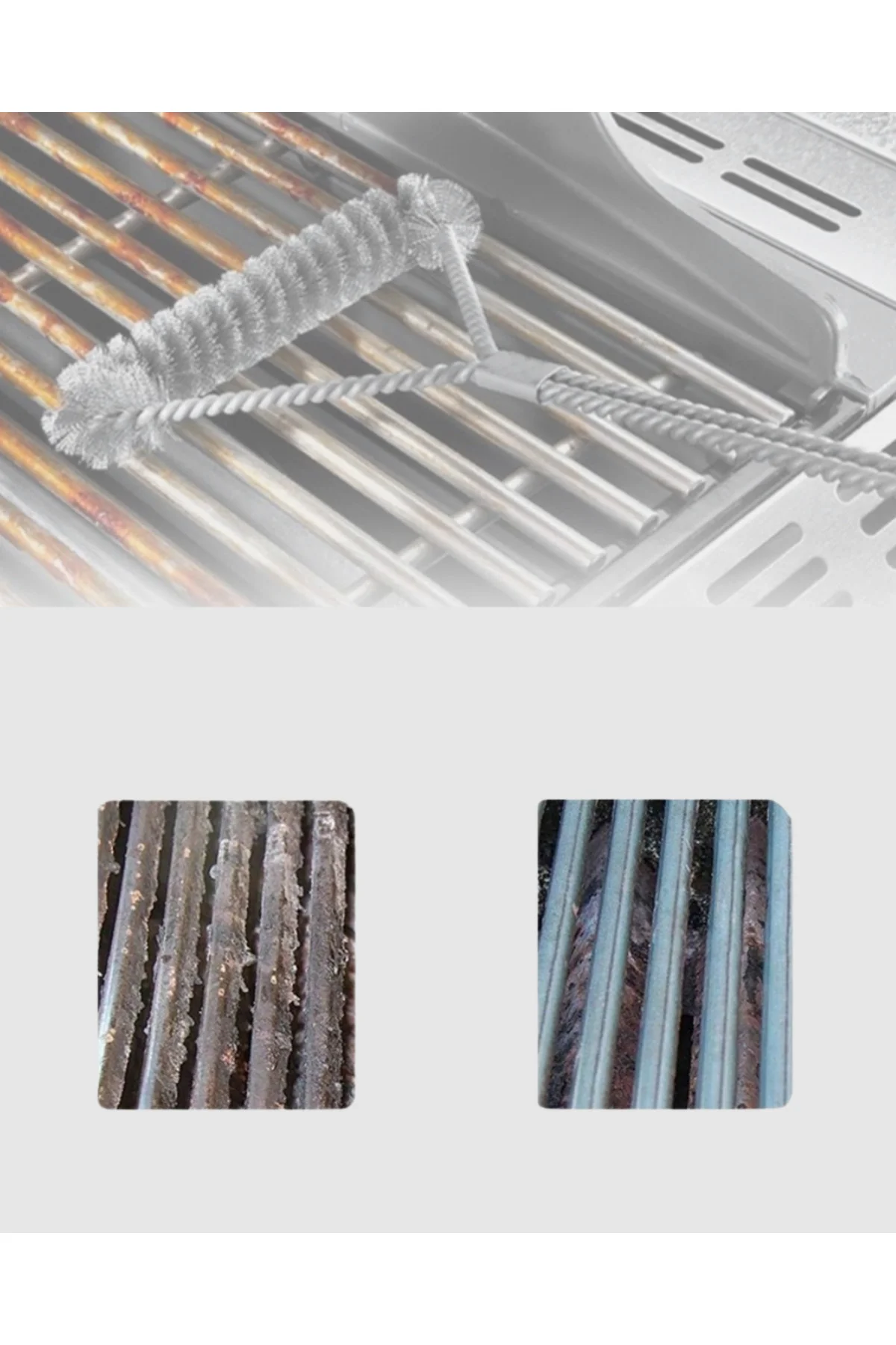 xmlbytr Tel Izgara Temizleme Fırçası BBQ Sonrası Kolay Temizlik tr