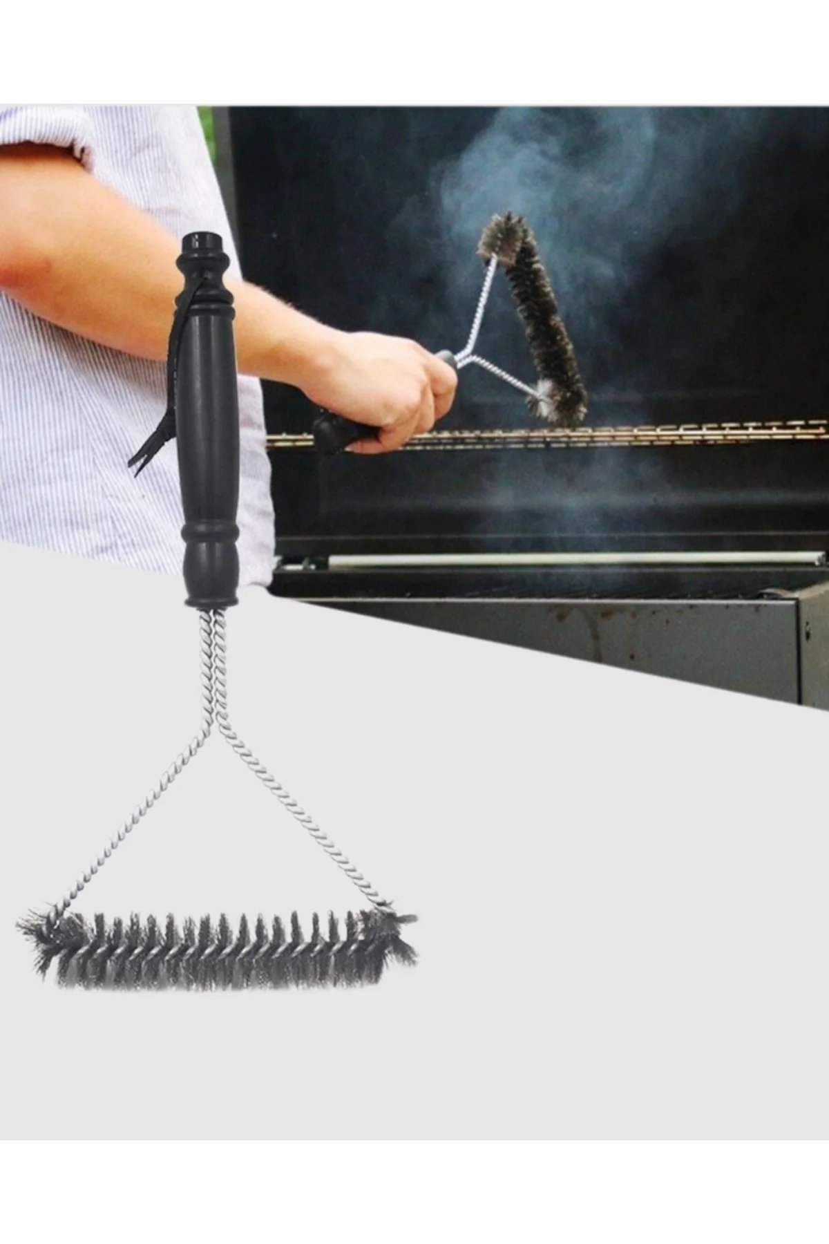 xmlbytr Tel Izgara Temizleme Fırçası BBQ Sonrası Kolay Temizlik tr