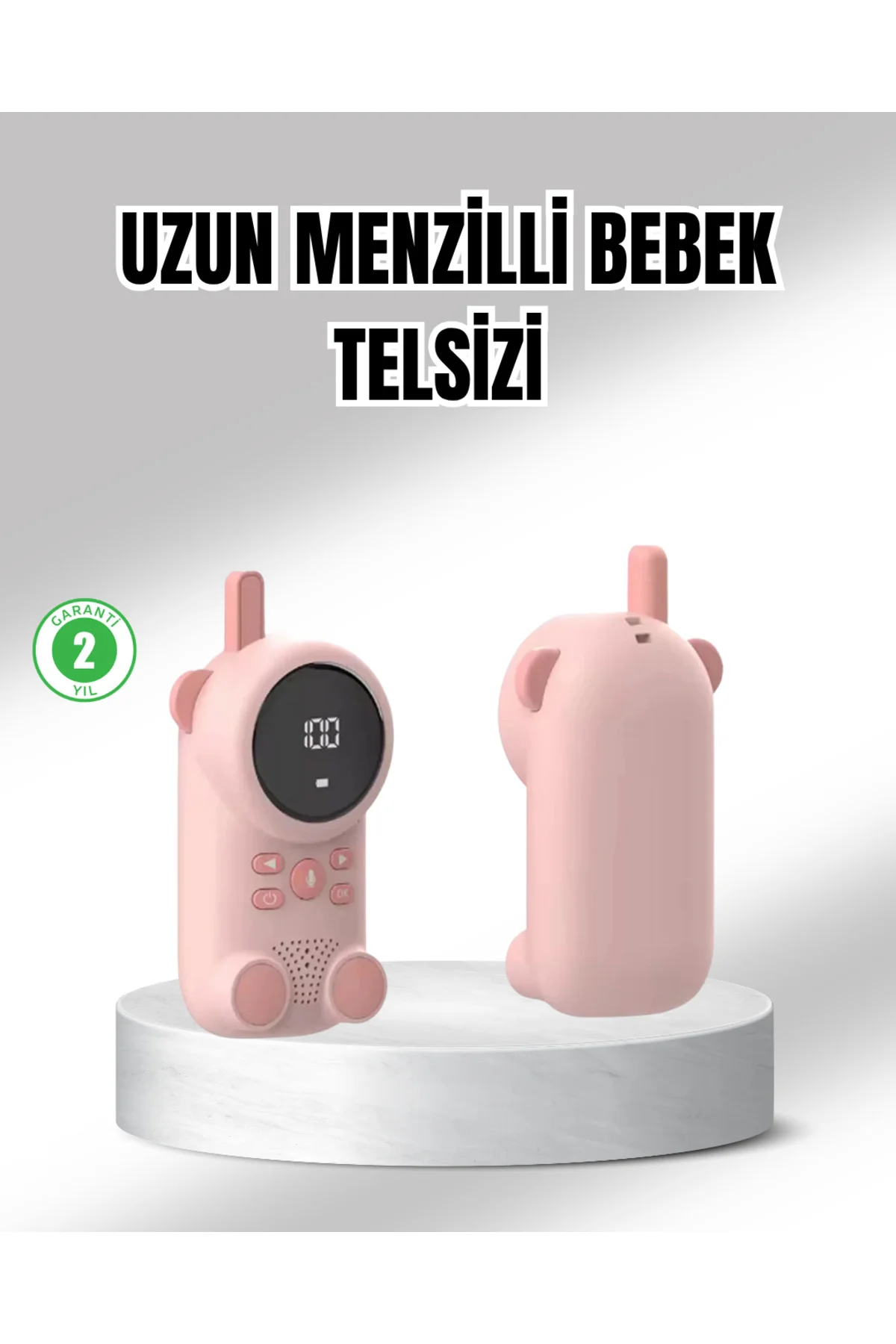 xmlbytr Uzun Menzilli Bebek Telsizi 1-3 Km Çekim 22 Kanal LCD Ekr