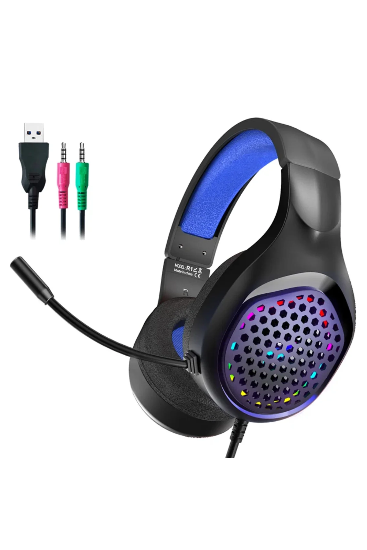 Xmowi R1 Mikrofonlu Rgb Kulaklığı Pc- Dizüstü Ve Ps4-1852