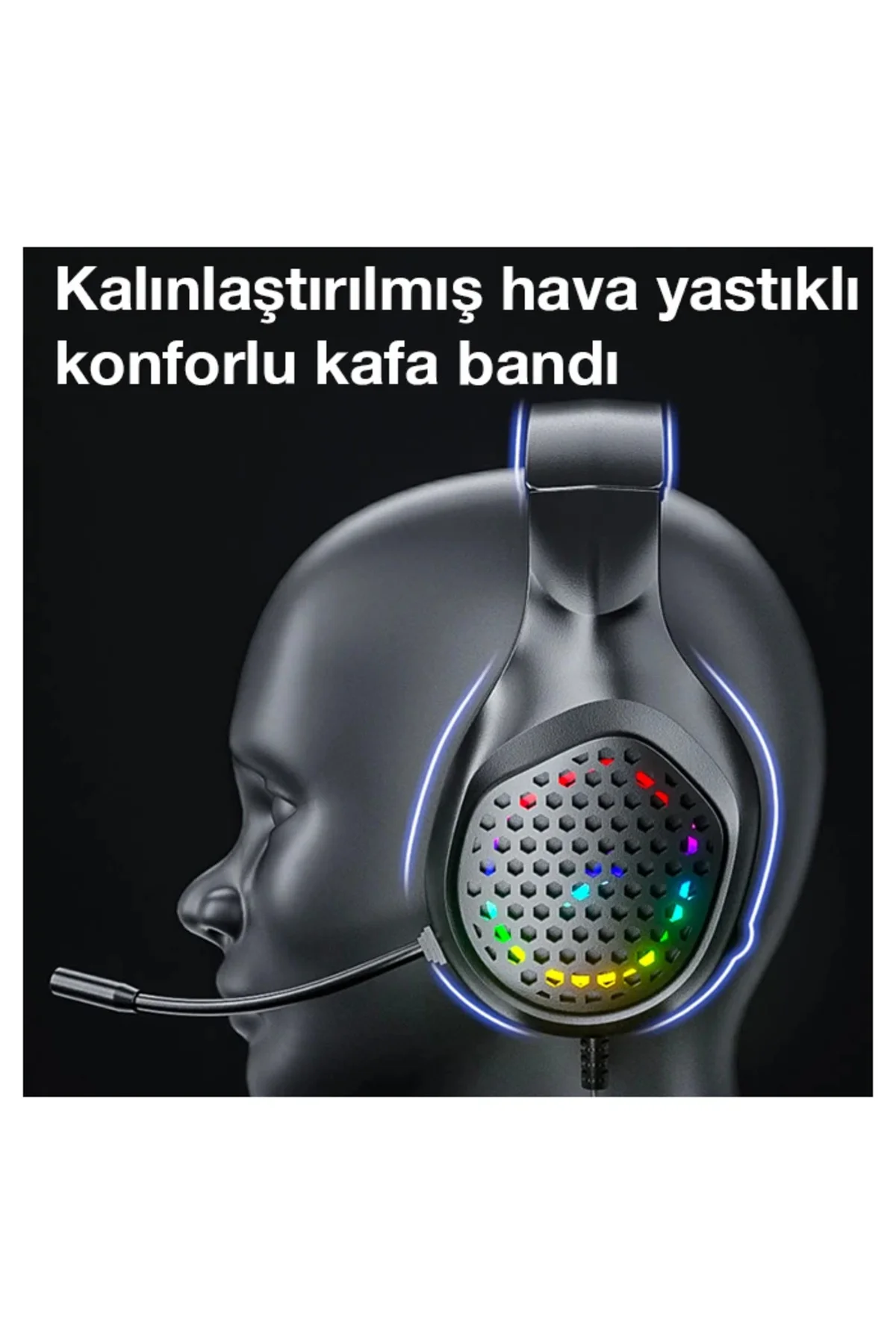 Xmowi R1 Mikrofonlu Rgb Kulaklığı Pc- Dizüstü Ve Ps4-1852