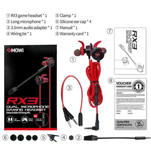 XMOWİ RX3 35mm Çift Mikrofonlu Oyuncu Kulaklık Gaming Kulaklığı-1852 XMOWİ RX3 35mm Çift Mikrofonlu Oyuncu Kulaklık Gaming Kulaklığı-1852