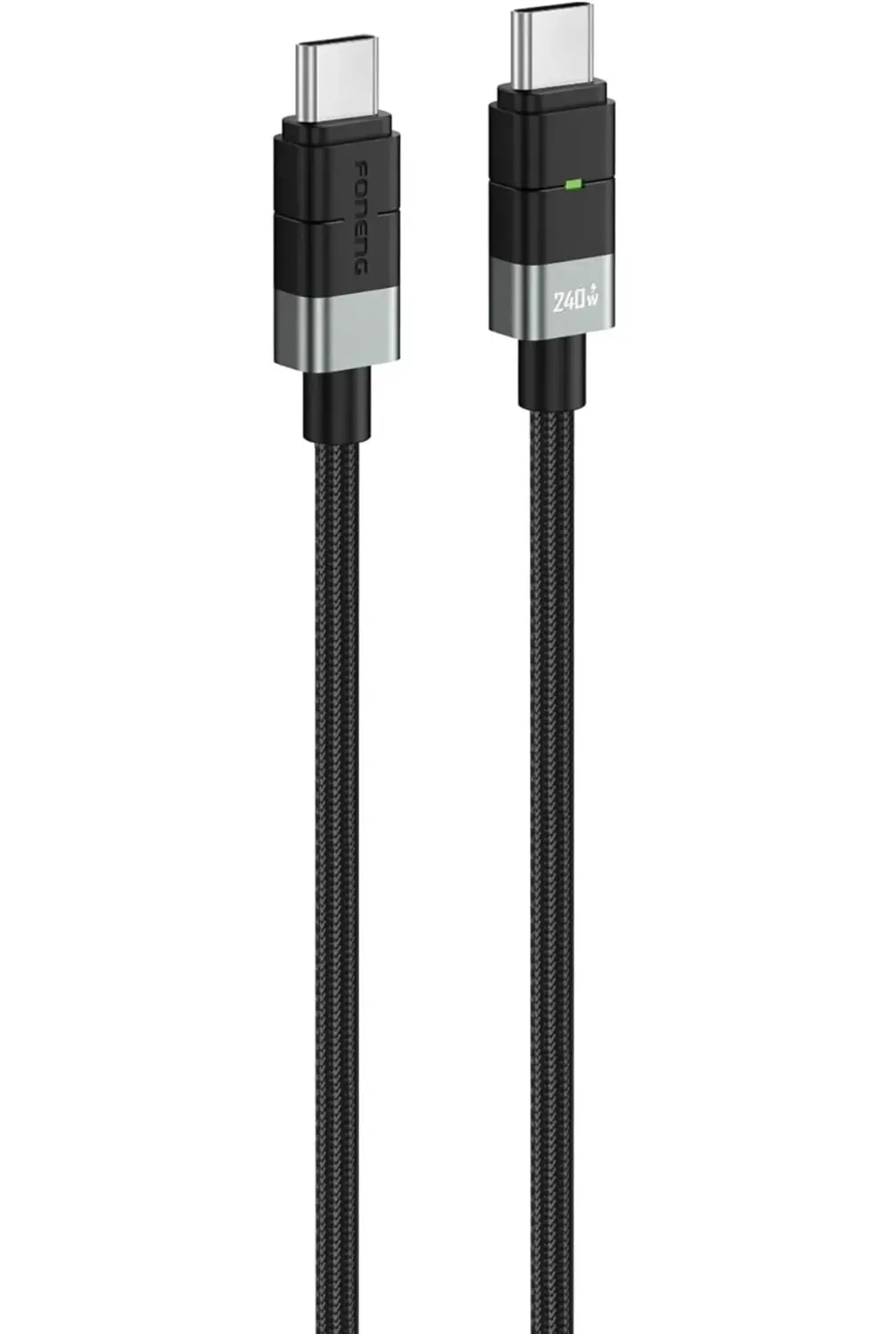 XS03 60W Led Işıklı Type-c To Type-C Şarj Ve Kablosu İp Örgülü 11