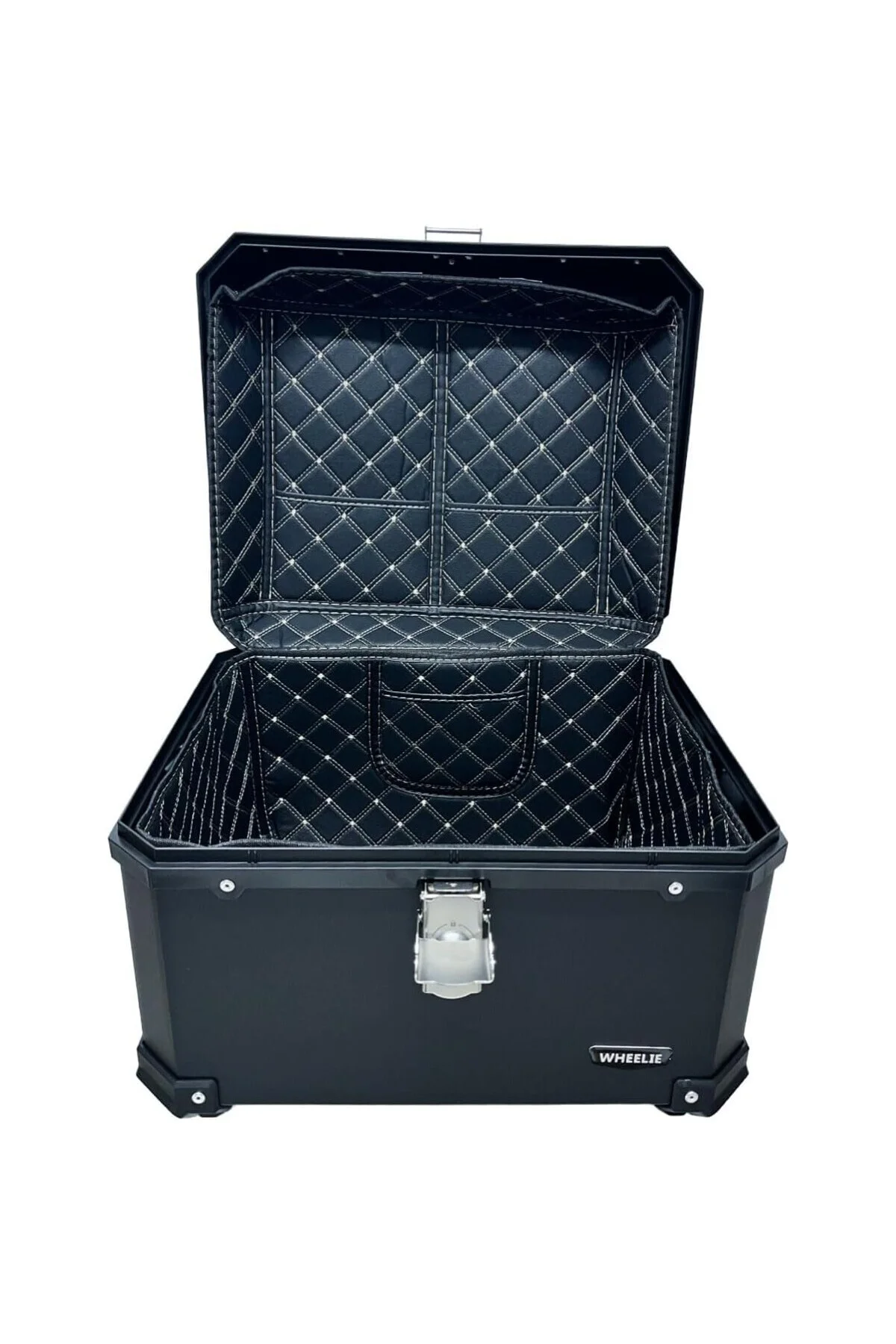 XT577-B 55 Litre Motosiklet Arka Çanta Siyah Su Geçirmez ABS Top 