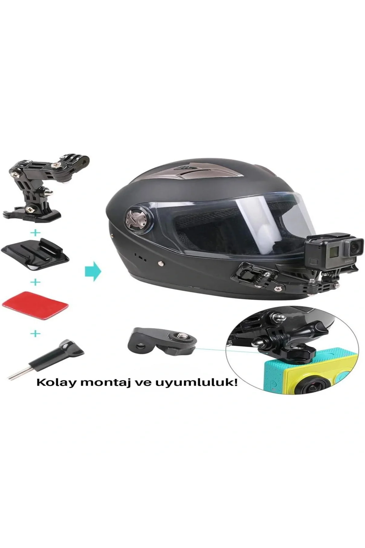 XT91 KASK TELEFON VE AKSİYON KAMERA TUTUCU XT91 KASK TELEFON VE AKSİYON KAMERA TUTUCU - Görsel 3