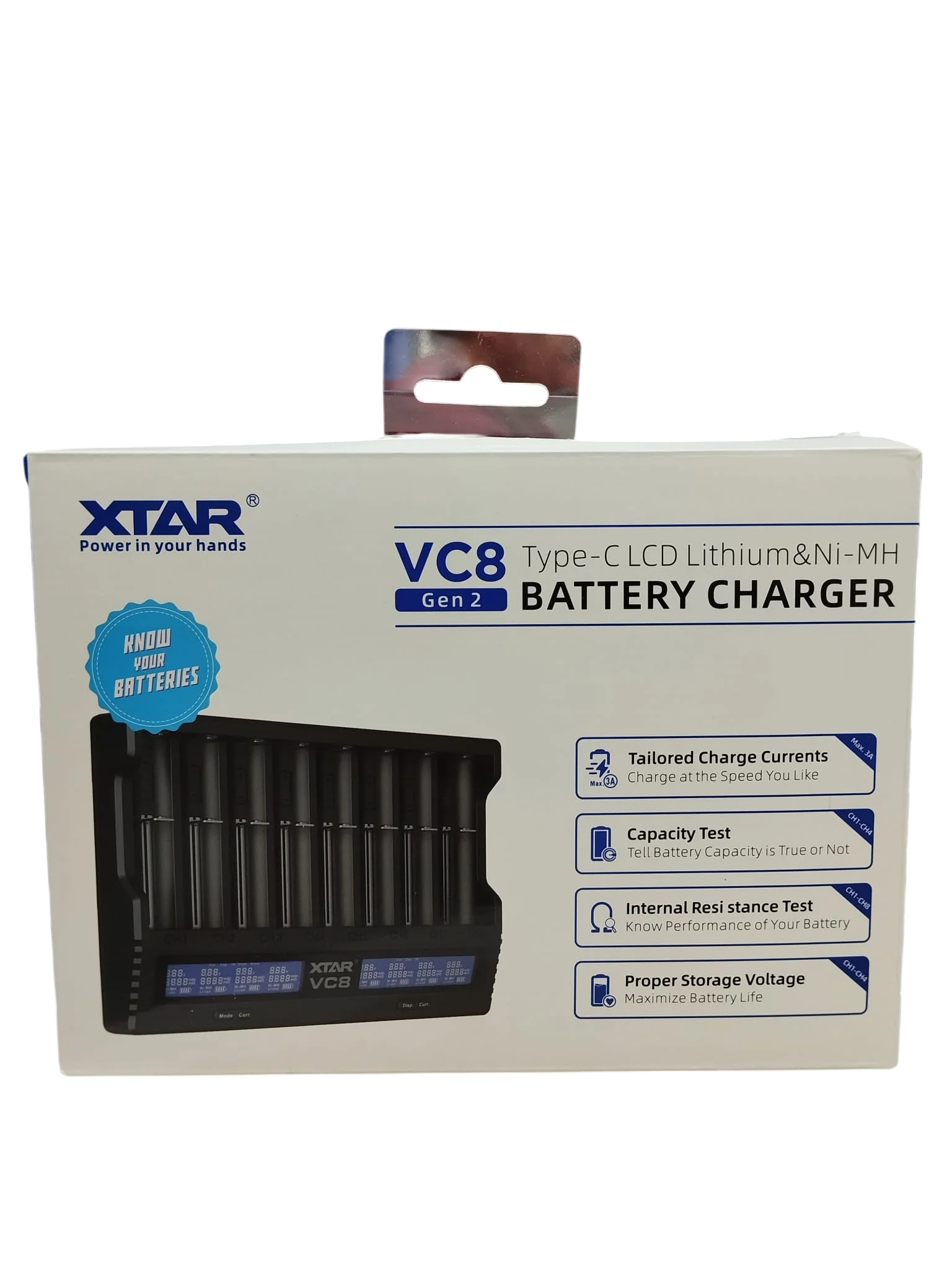 Xtar VC8 Sekizli Li-ion / NI-CD / NI-MH Pil Şarj
