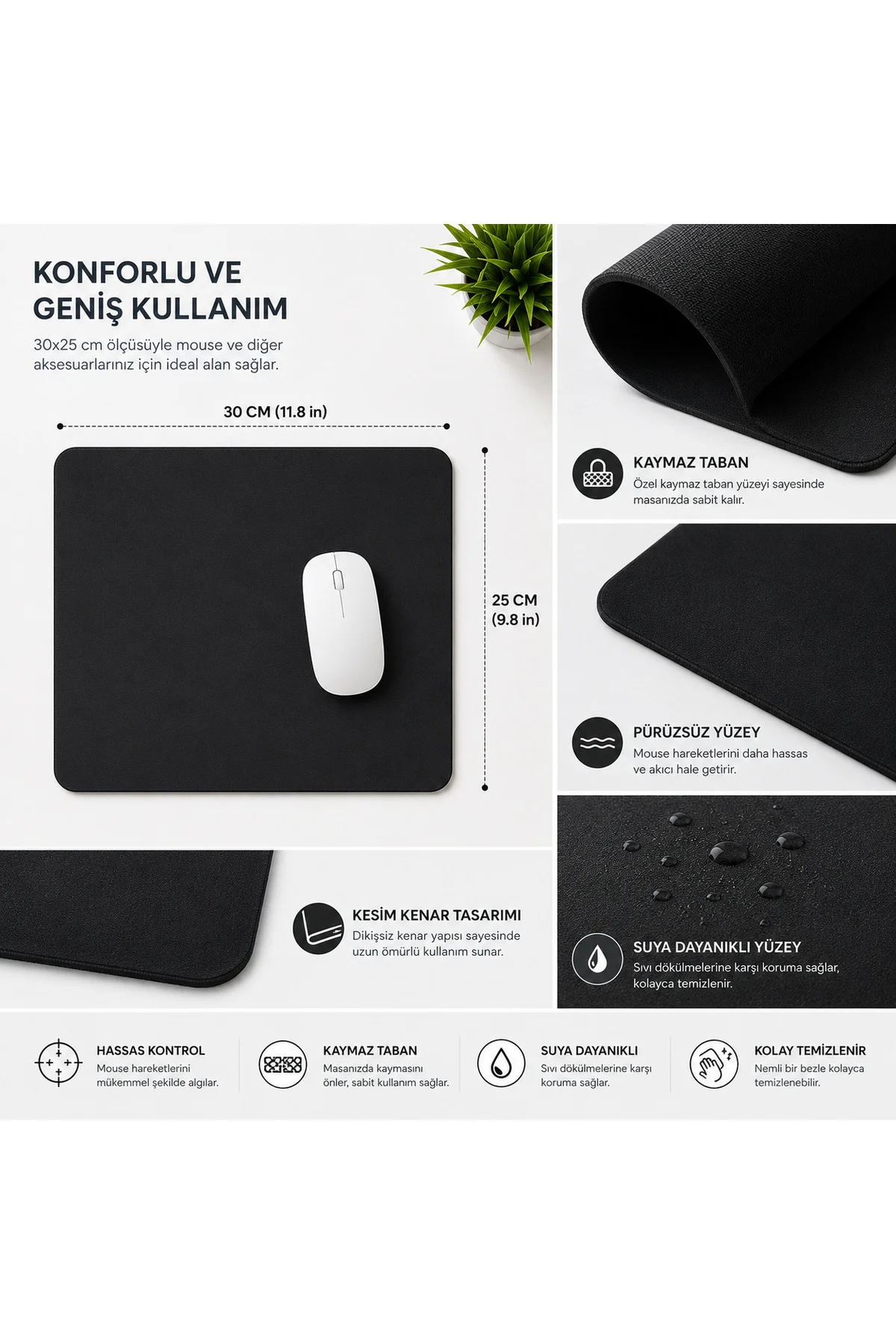 Xtreme 30x25 Professionel Dikişsiz Mouse Pad Gaming, Ofis, Oyuncu Mouse Pad, Siyah Xtreme 30x25 Professionel Dikişsiz Mouse Pad Gaming, Ofis, Oyuncu Mouse Pad, Siyah