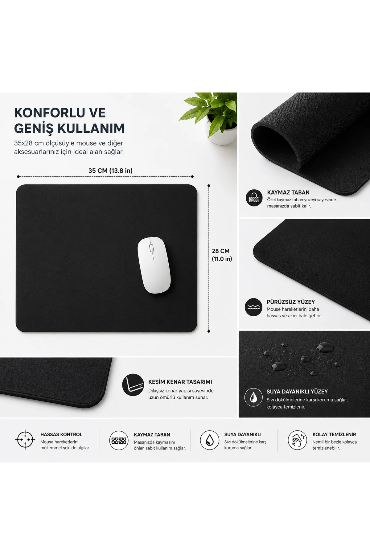 Xtreme 35x28 Professionel Dikişsiz Mouse Pad Gaming, Ofis, Oyuncu Mouse Pad, Siyah Xtreme 35x28 Professionel Dikişsiz Mouse Pad Gaming, Ofis, Oyuncu Mouse Pad, Siyah