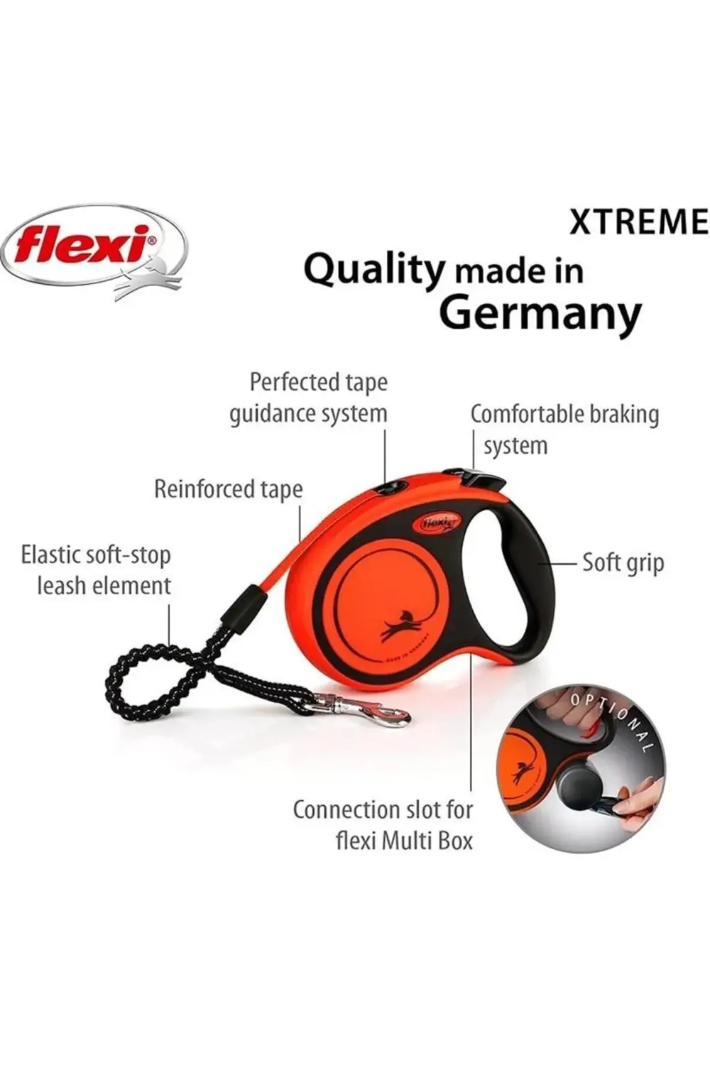 XTREME Otomatik Şerit Köpek Gezdirme Kayışı 5 Metre Medium