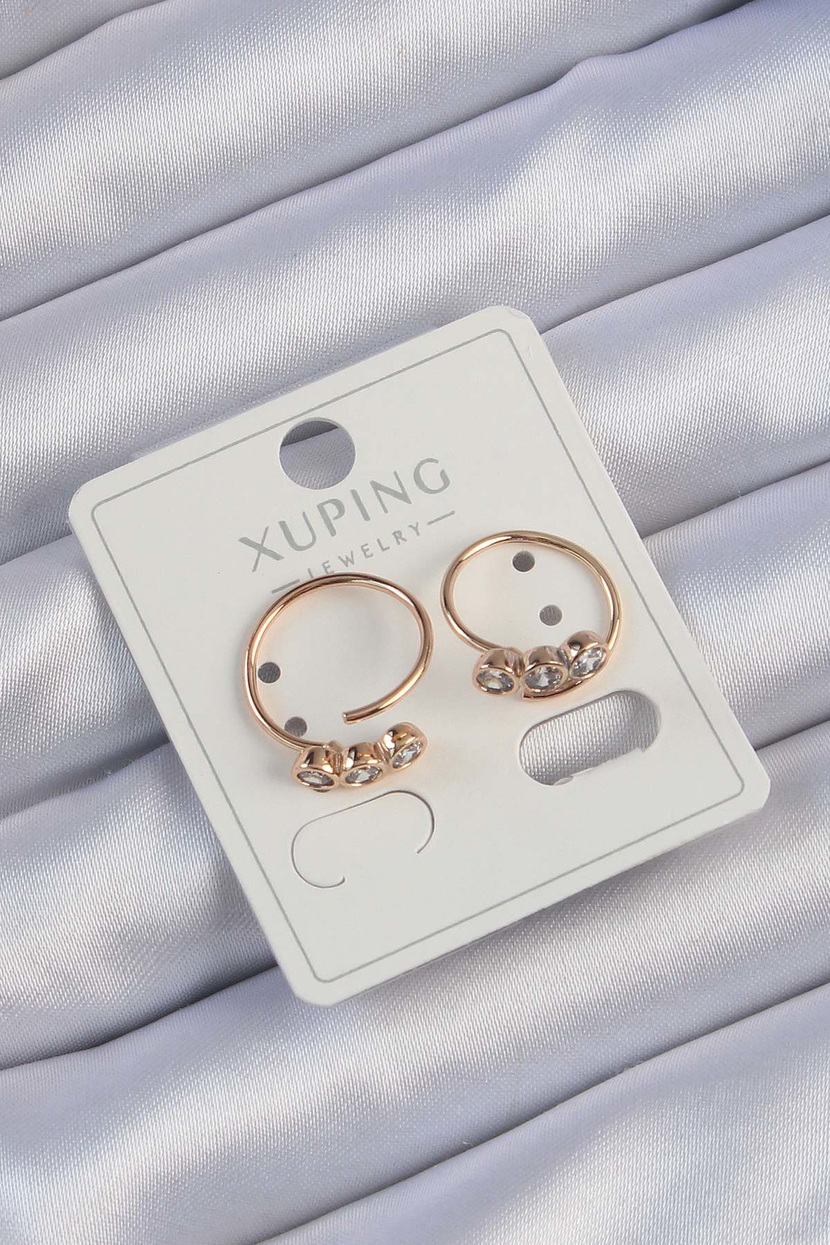 Stillove Xuping Rose Renk Zirkon Taşlı Su Yolu Küpe Sl8672