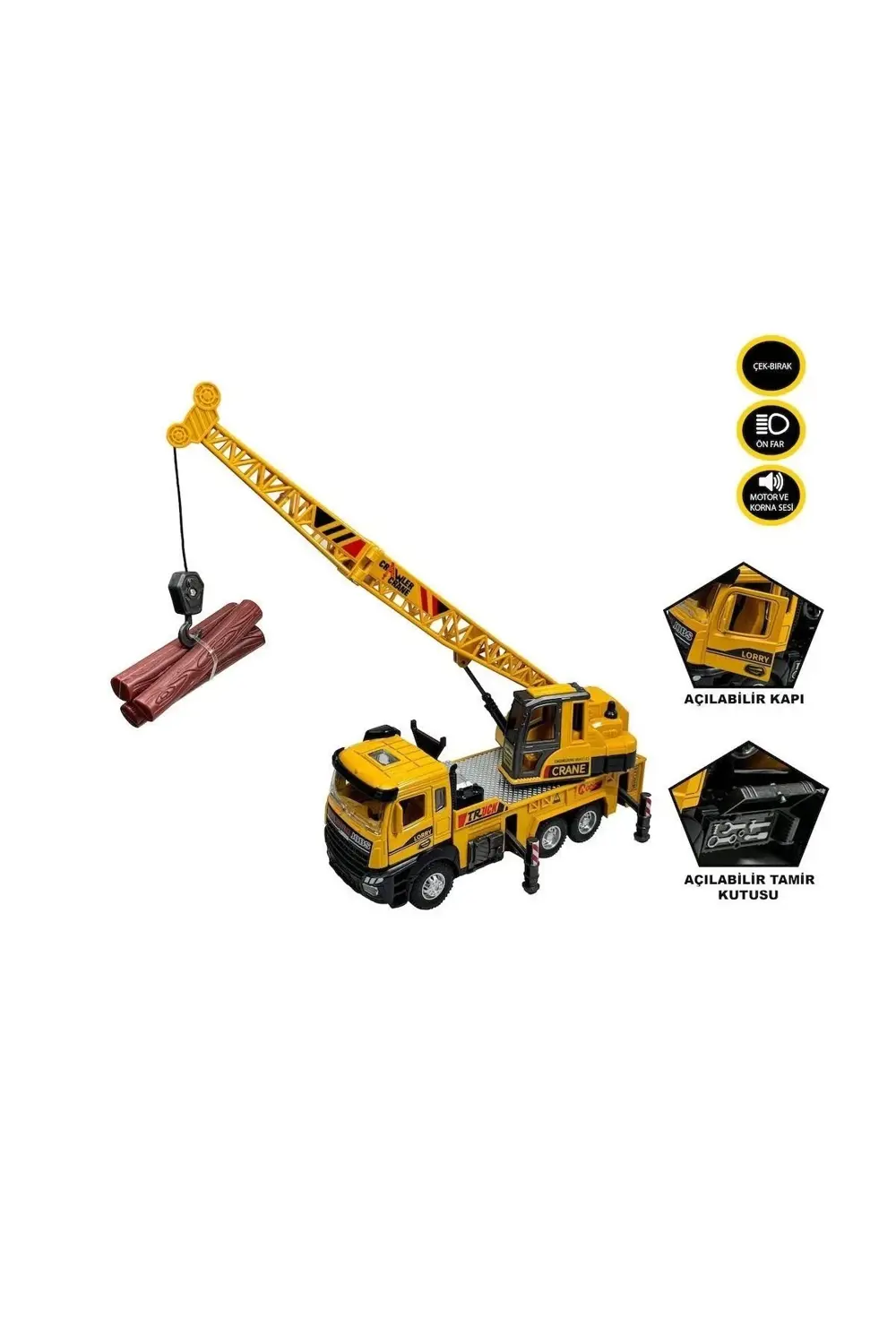 XX992-02AB Çek Bırak Işıklı ve Sesli Kule Vinç 1:28 -Vardem Oyunc