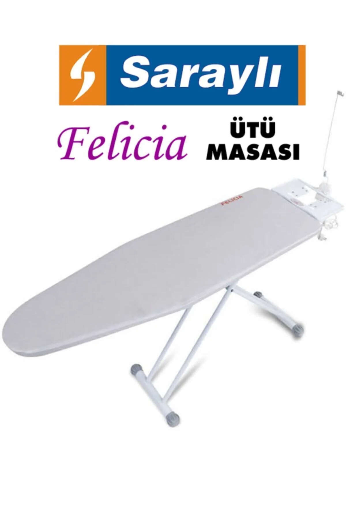 Xxx Lady Felicia Çelik Tabanlı Ütü Masası Monoblok Tabla 150x42x90 Cm - Görsel 4