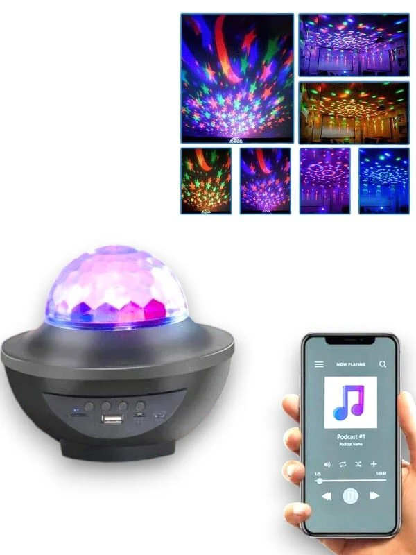 XY-918 LED Projeksiyon Hoparlör - LED Projektör, Bluetooth Hoparlör ve Lazer Işık