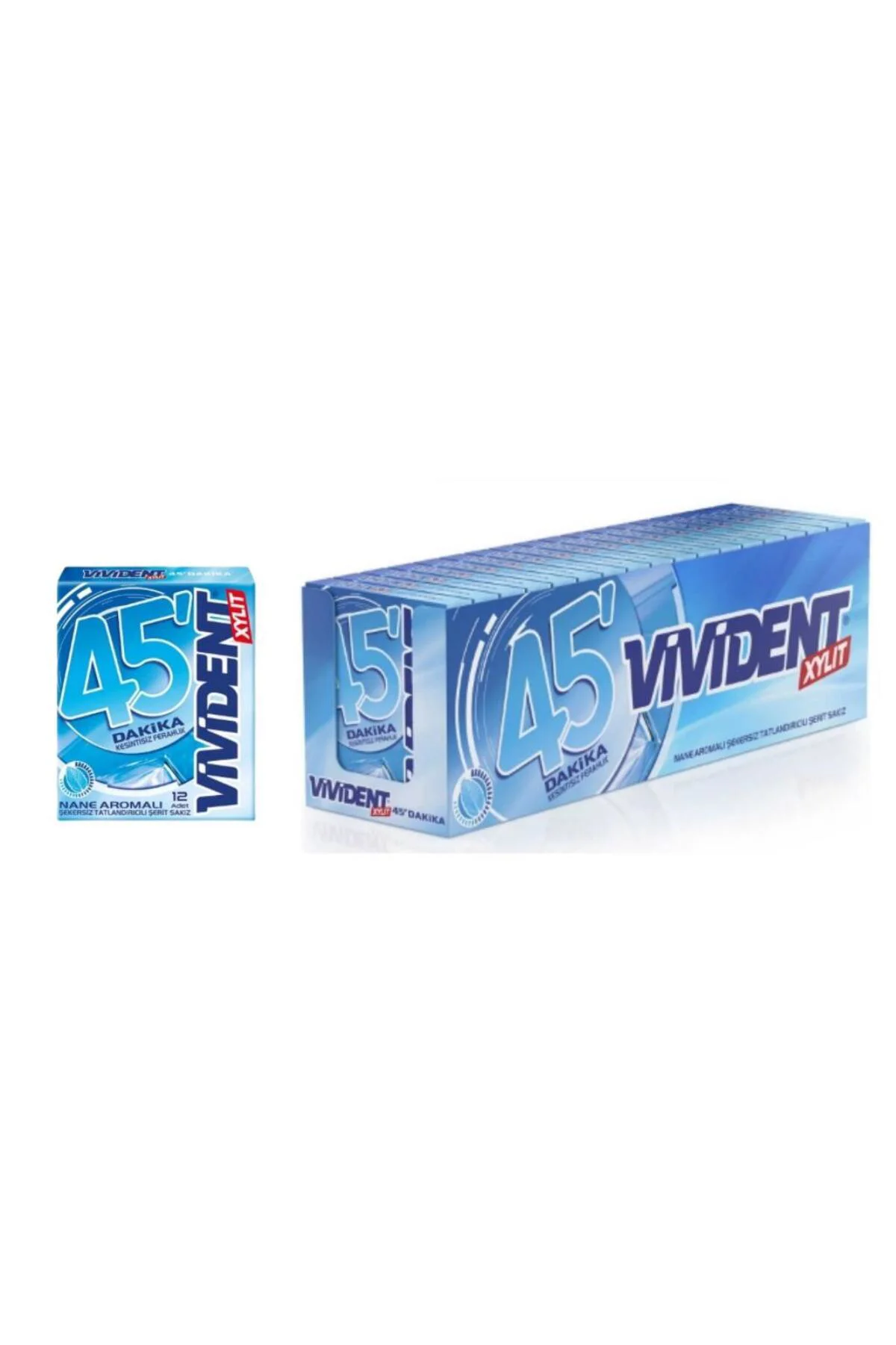 XYLIT 45 Dakika Nane Aromalı Şekersiz Sakız 33 g x 18 Adet