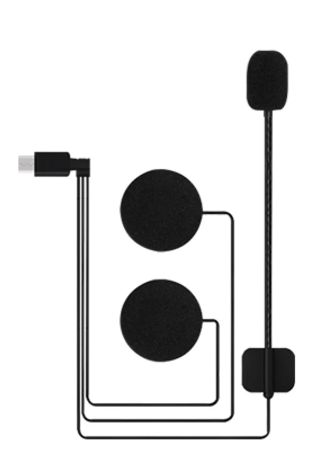 Y Serisi Kask Kulaklığı için Kablo Kulaklık Mikrofon Takımı Type-