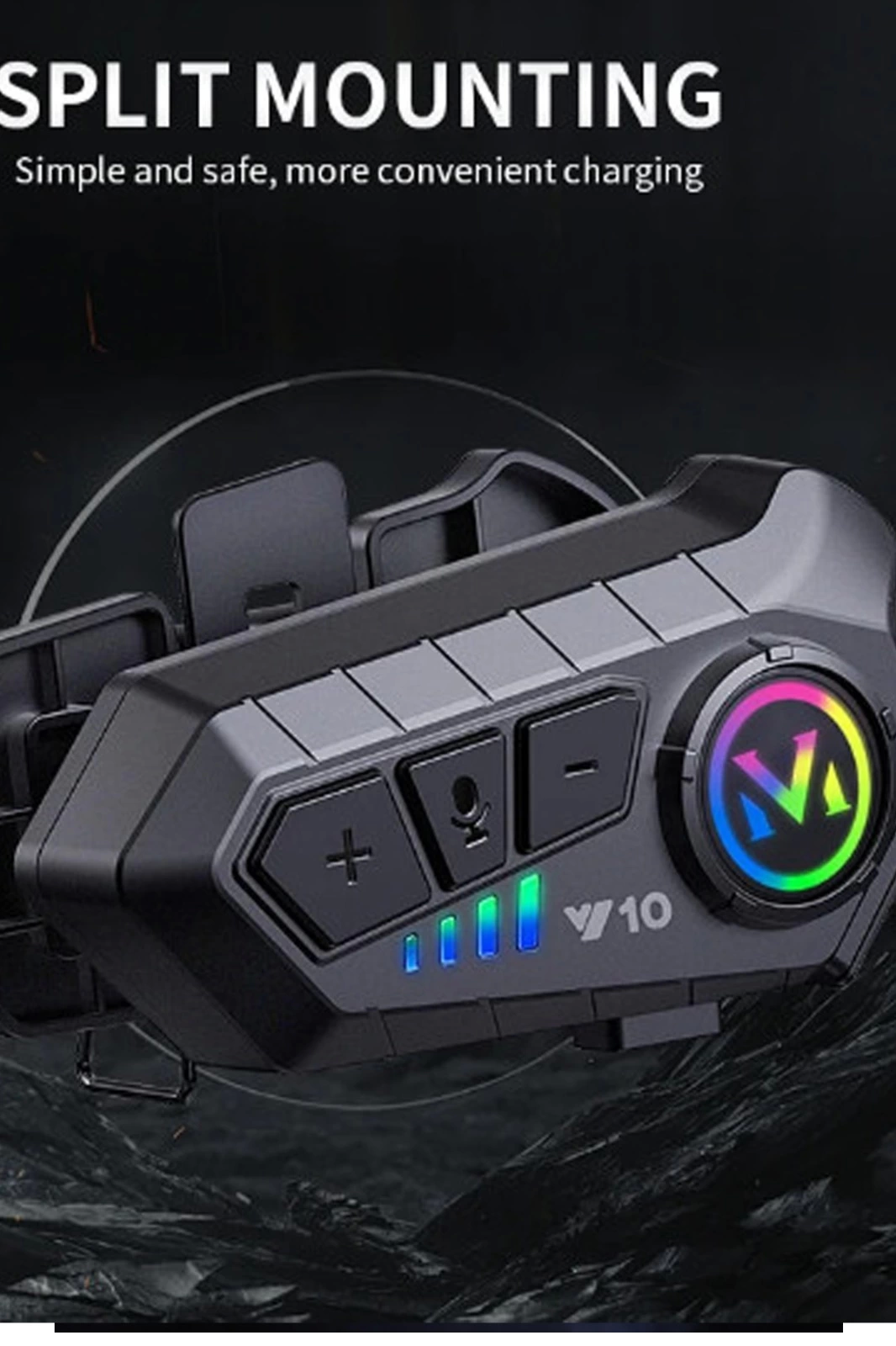 Y10 Kask Kulaklık Bluetooth Motosiklet Kulaklık 5,3 Bluetooth Int