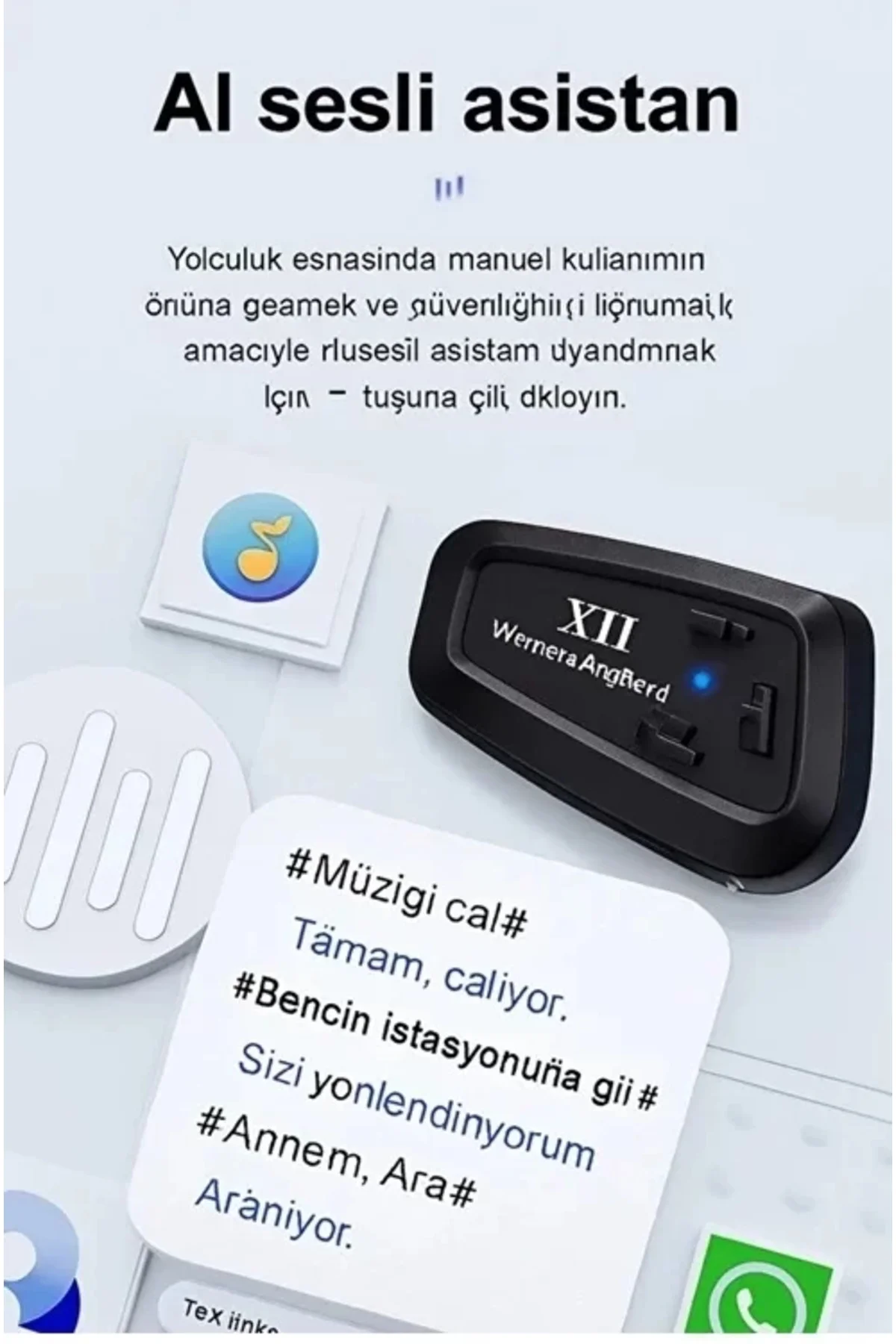 Y11 Bluetooth Kulaklık Mikrofonlu Motosiklet Kulaklığı İntercom B