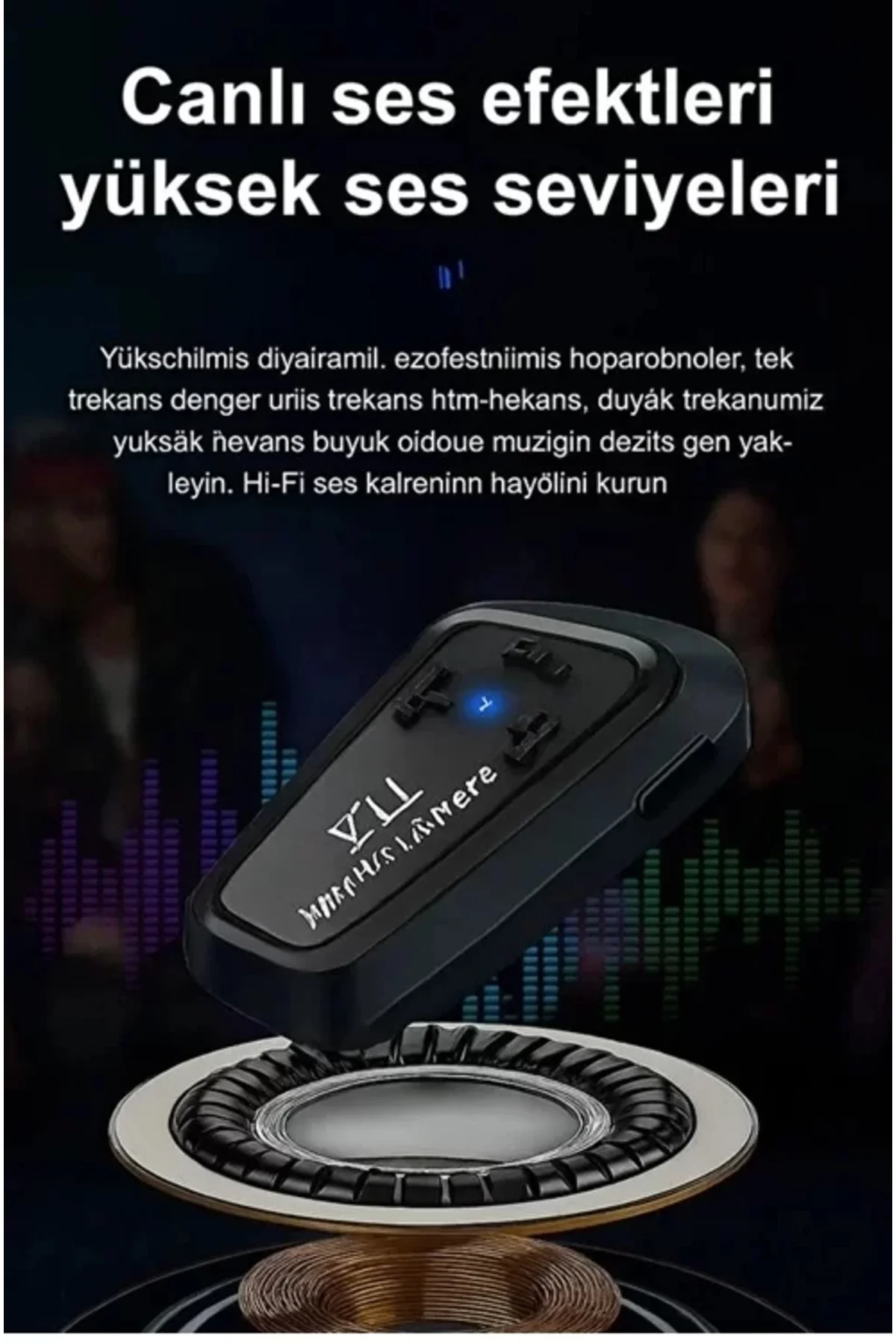 Y11 Bluetooth Kulaklık Mikrofonlu Motosiklet Kulaklığı İntercom B
