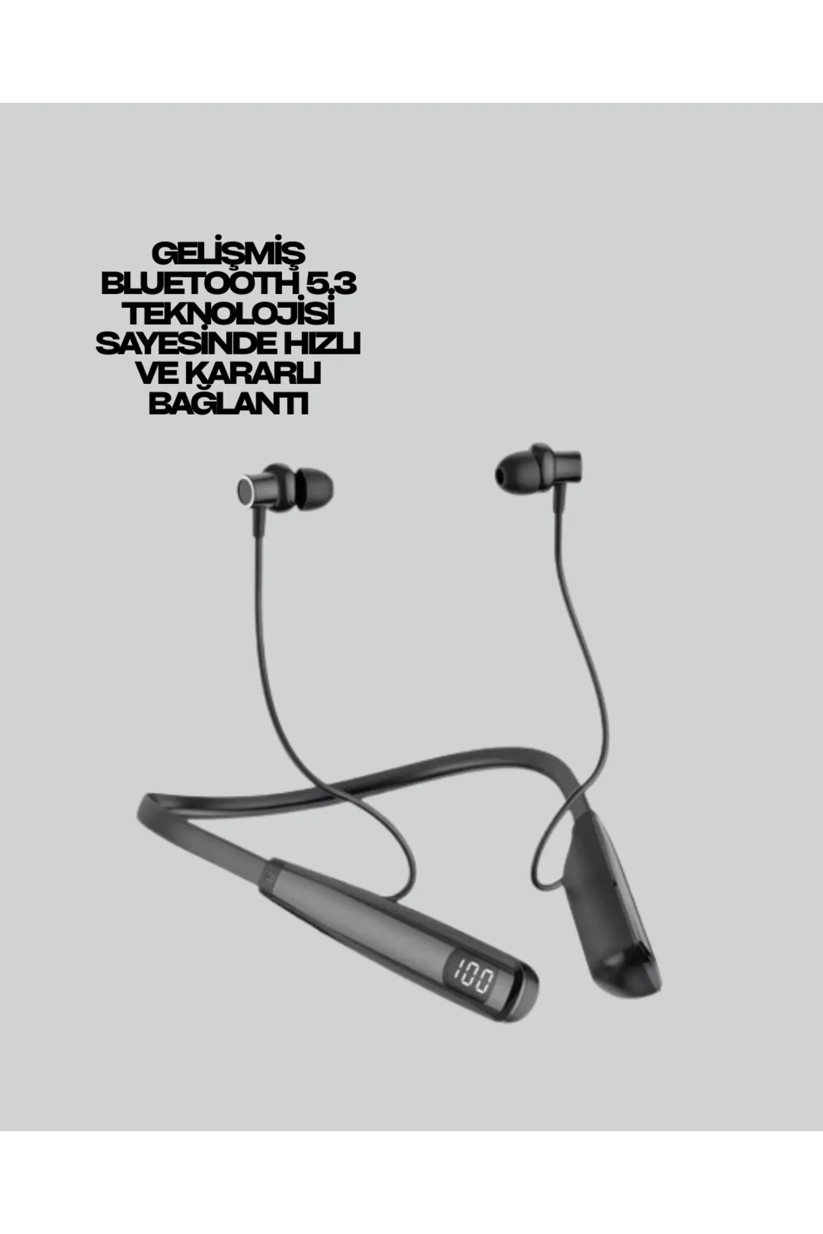 Y12 Bluetooth Boyun Bantlı Kulaklık – 100 Saat Pil, Bluetooth 5.3, Dokunmatik Kontrol