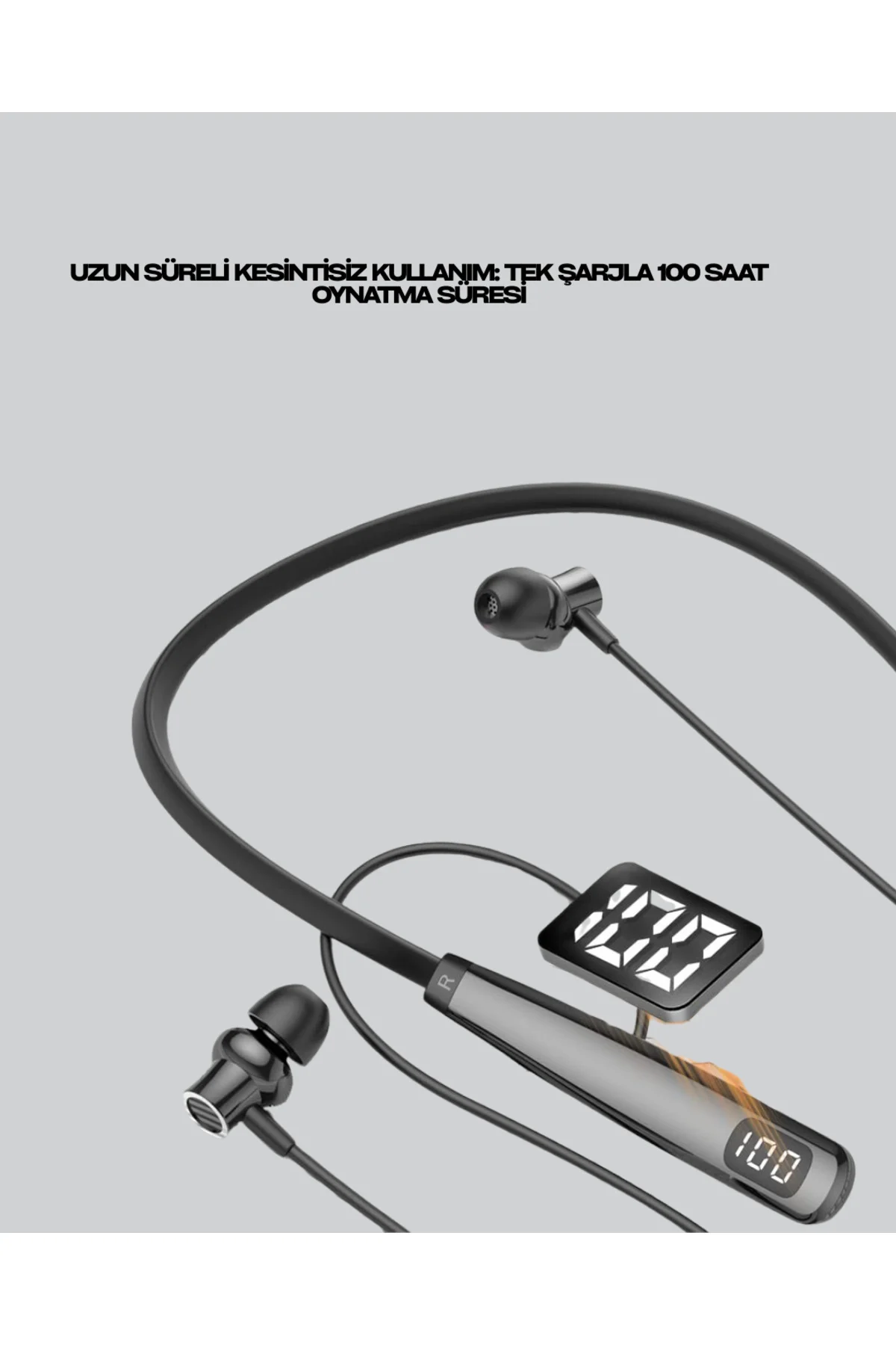 Y12 Bluetooth Boyun Bantlı Kulaklık – 100 Saat Pil, Bluetooth 5.3