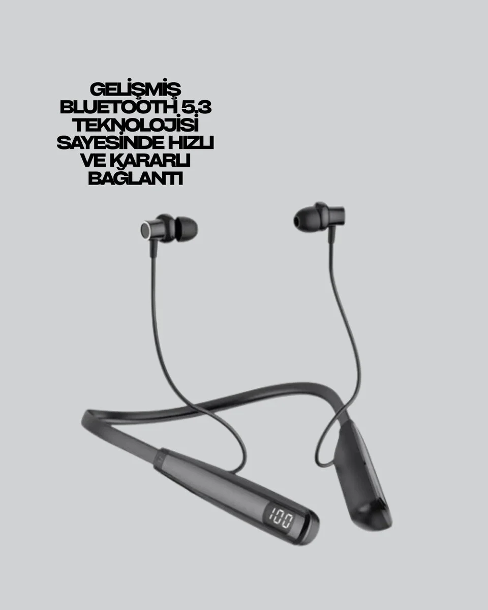 Y12 Bluetooth Kulaklık – LCD Ekranlı, Kompozit Diyaframlı Kablosuz Kulaklık