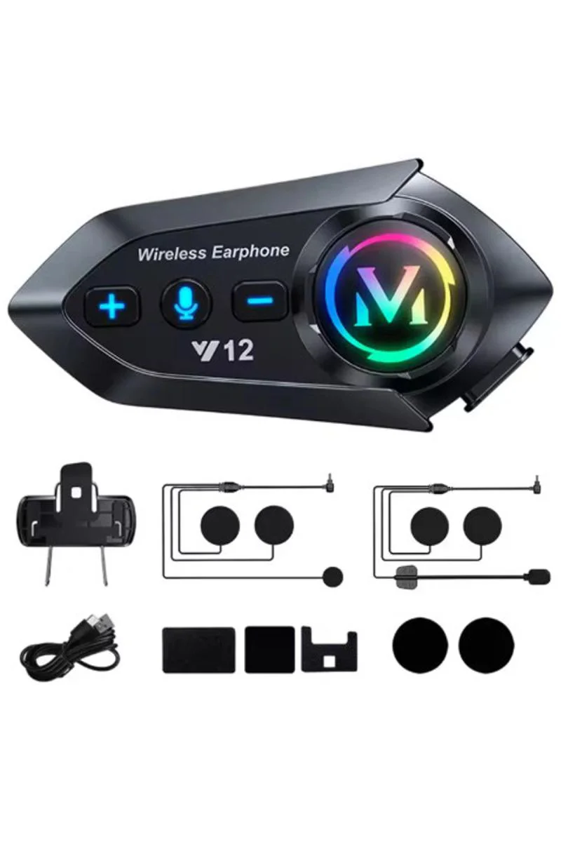 Y12 RGB Modlu Bluetooth 5.3 Motor Kask Kulaklık – Su Geçirmez Intercom Fiyatı, Yorumları ve Özellikleri