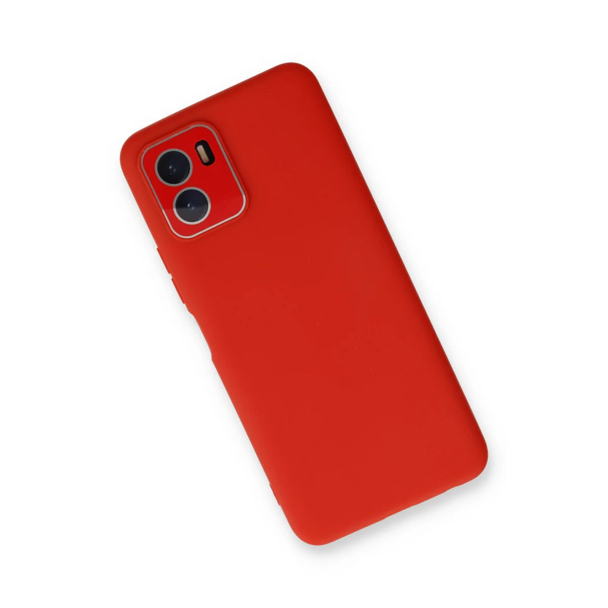 Y15S Lansman Glass Kılıf - Kırmızı TPU Yumuşak Telefon Kılıfı