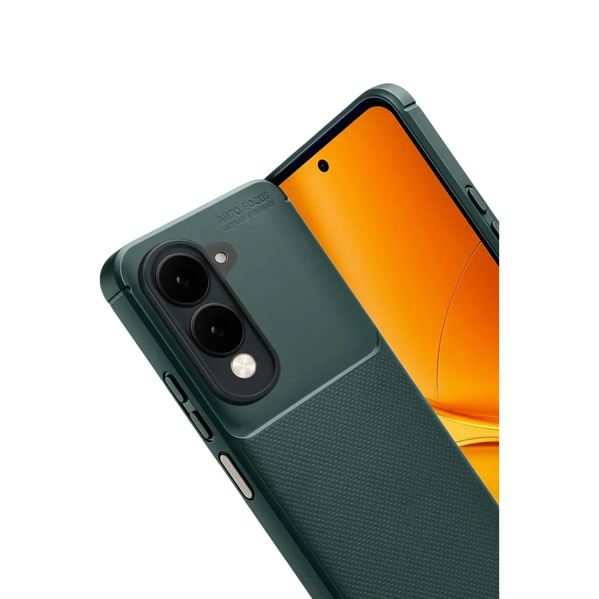 Y29S Auto Focus Karbon Kapak Koyu Yeşil - Pürüzsüz Doku ve Maksimum Koruma ile Cihazınız Güvende