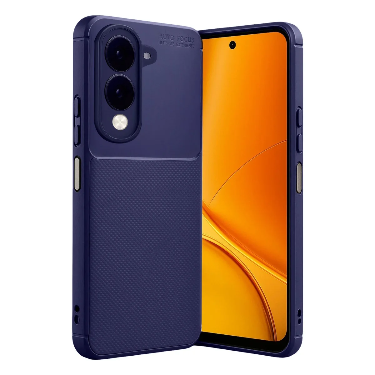 Y29S Auto Focus Karbon Kapak - Lacivert Cep Telefonı Kılıfı, Max Koruma ve Estetik