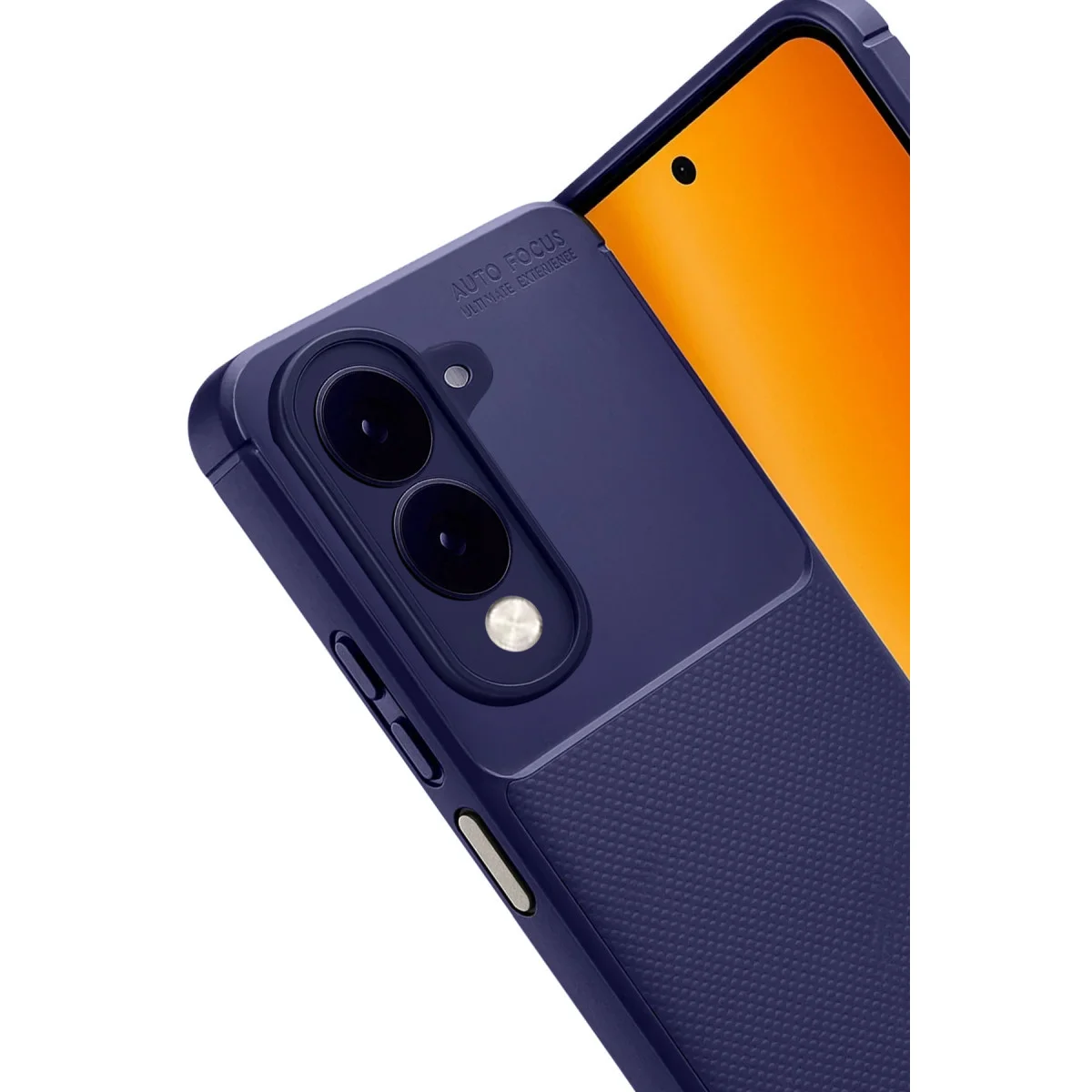 Y29S Auto Focus Karbon Kapak - Lacivert Cep Telefonı Kılıfı, Max Koruma ve Estetik