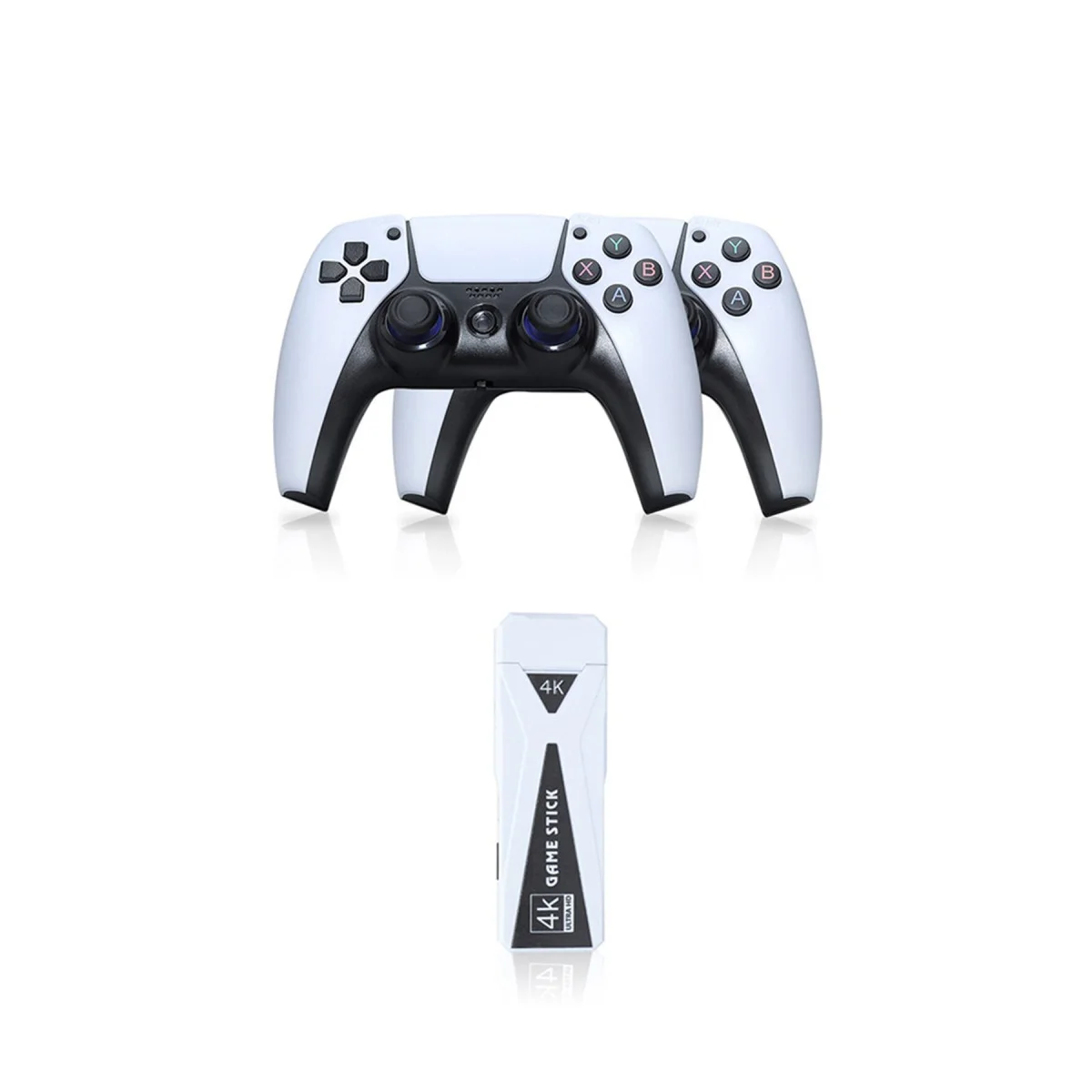 Y5 64GB Android Dual Pad 4K Game Stick Beyaz - Retro Oyun TV Çubuğu ve Denetleyici