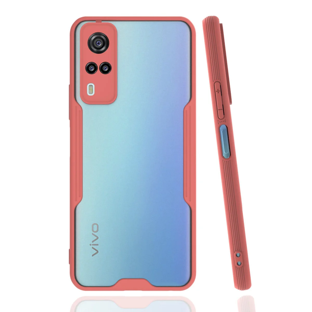 Y53S Kılıf Platin Silikon - Pembe (TPU + Fiber Karışımı)