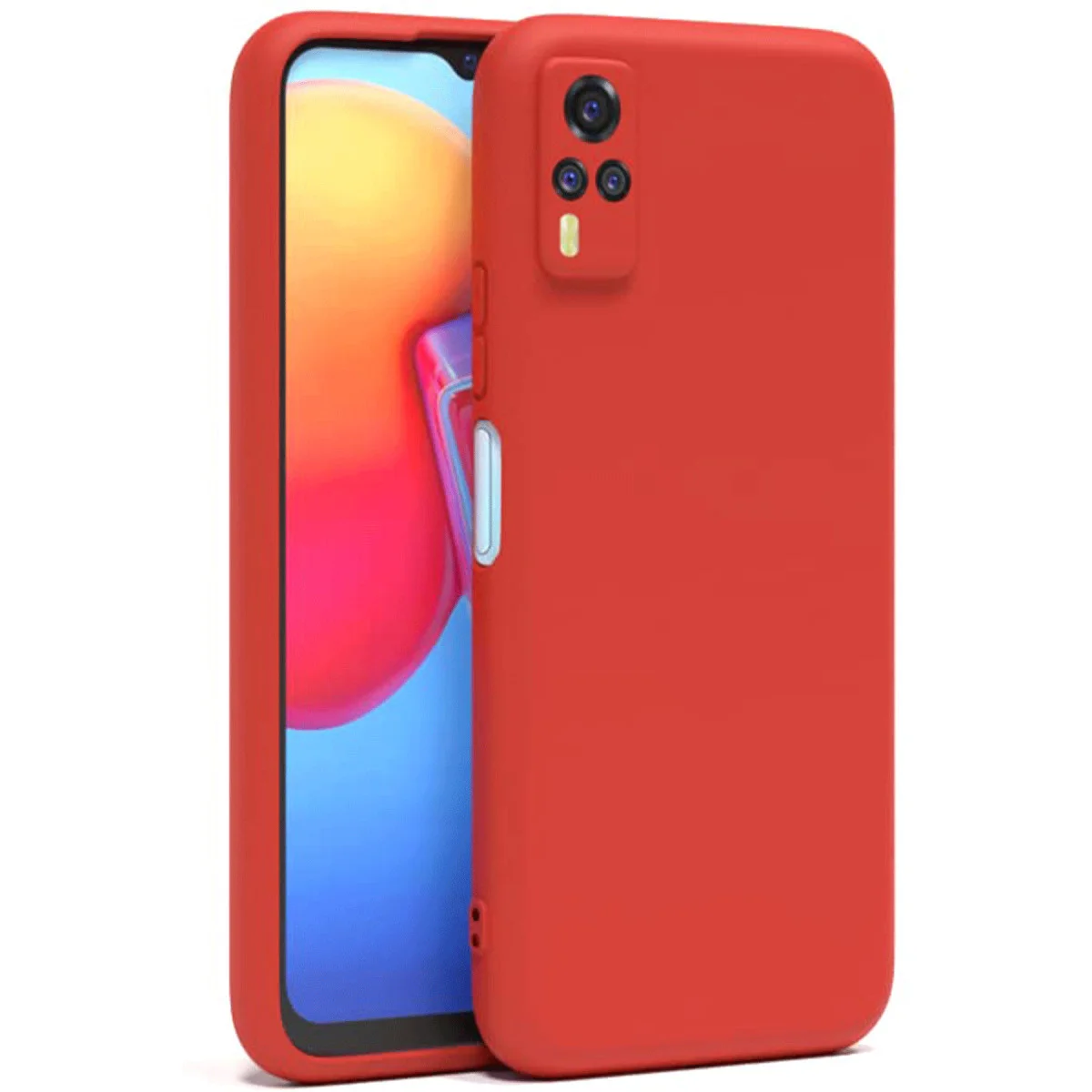 Y53S Nano İçi Kadife Silikon Kılıf - Kırmızı (Yüksek Kalite Koruma)